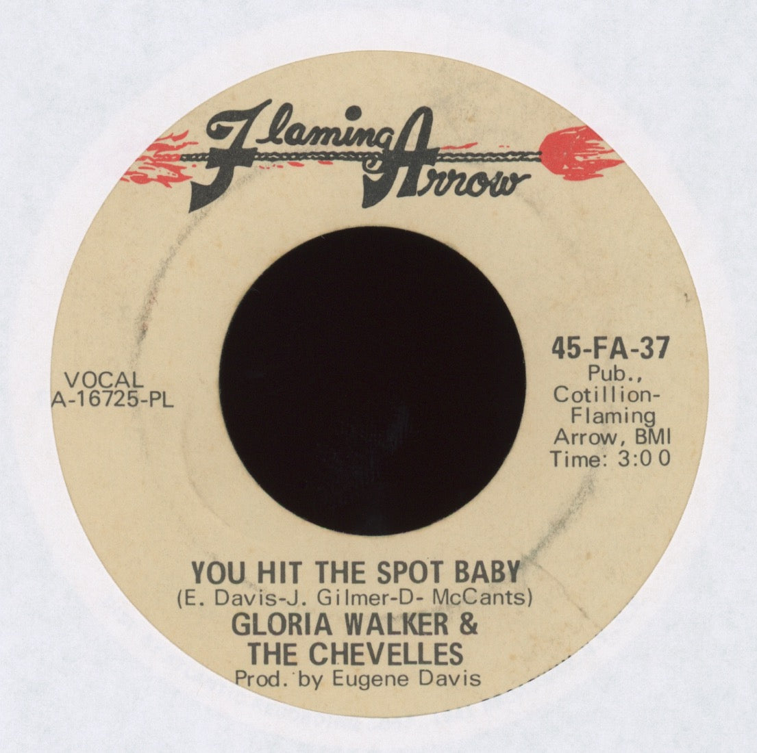 Gloria Walker & The Chevelles - You Hit The Spot Baby on Flaming Arrow