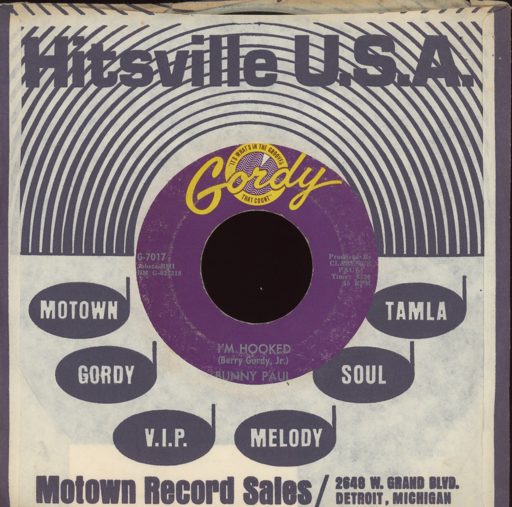 Bunny Paul - I'm Hooked on Gordy