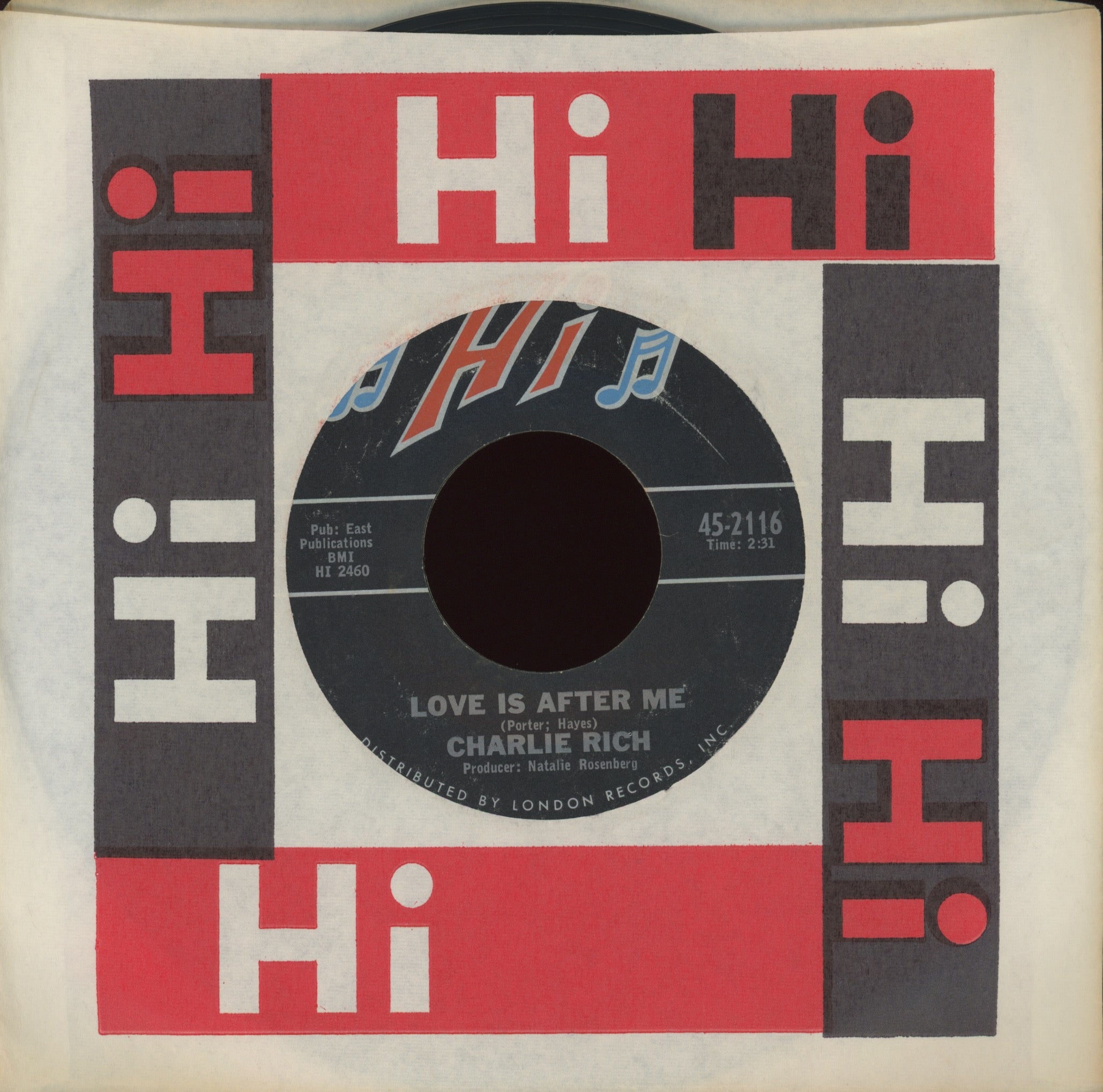 Charlie Rich - Love Is After Me on Hi