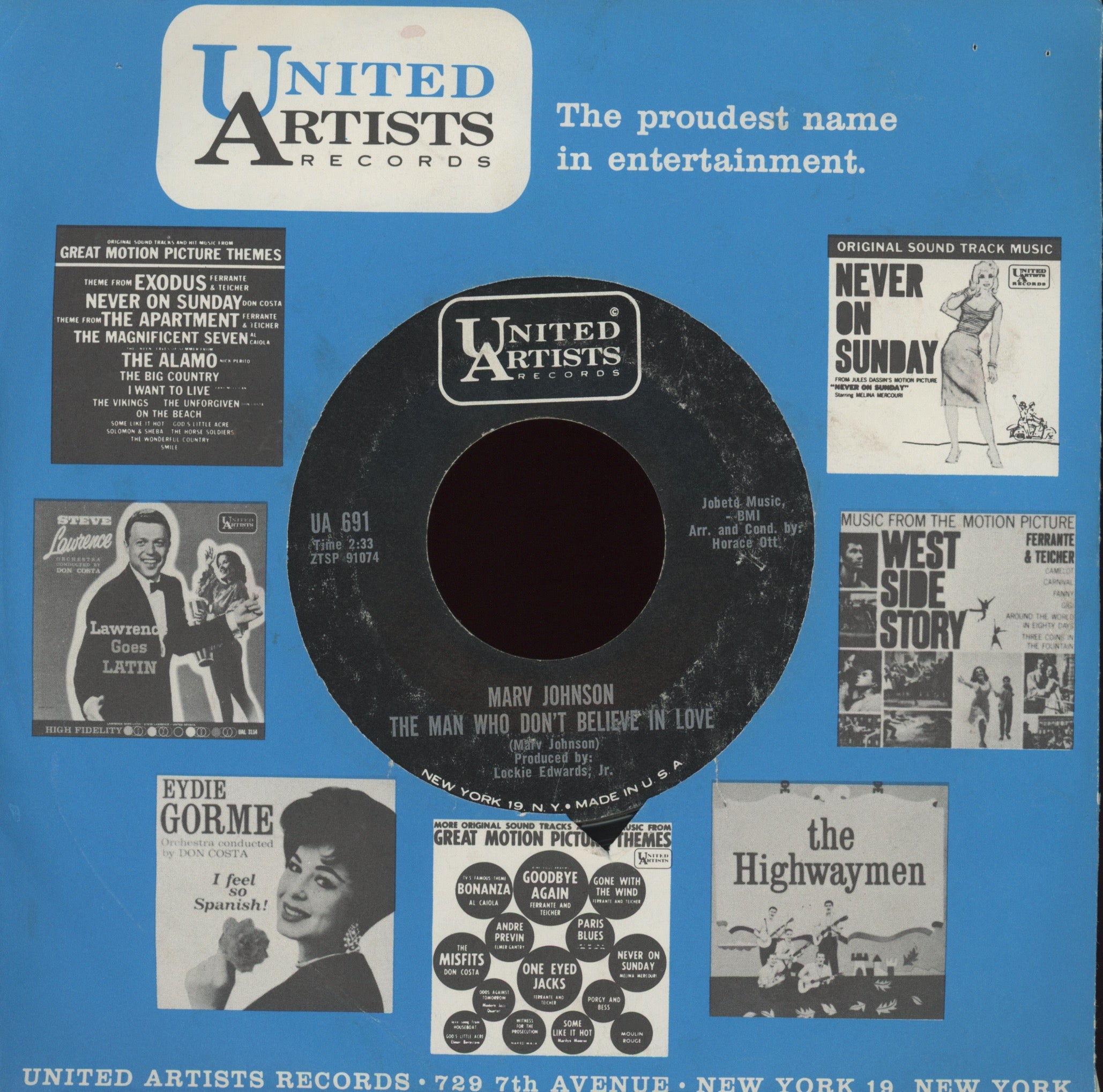 Marv Johnson - Unbreakable Love on United Artists