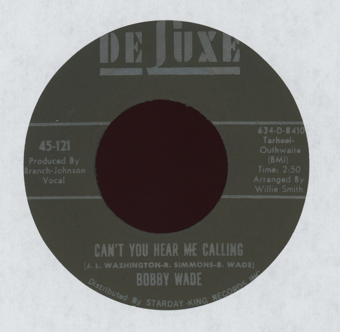 Bobby Wade - Four Walls And One Window on DeLuxe