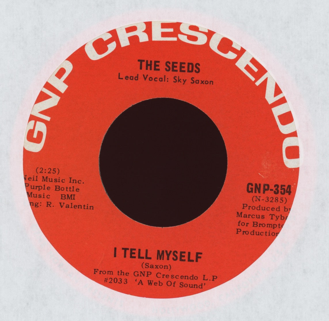 The Seeds - Can't Seem To Make You Mine on GNP Crescendo