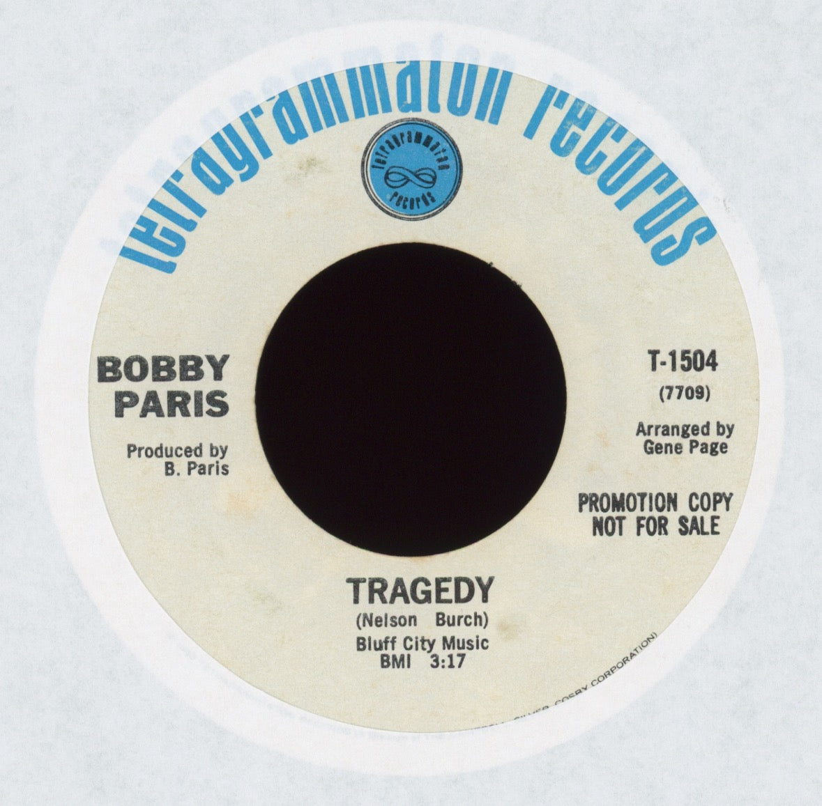 Bobby Paris - Per-So-Nal-Ly on Tetragrammaton Promo