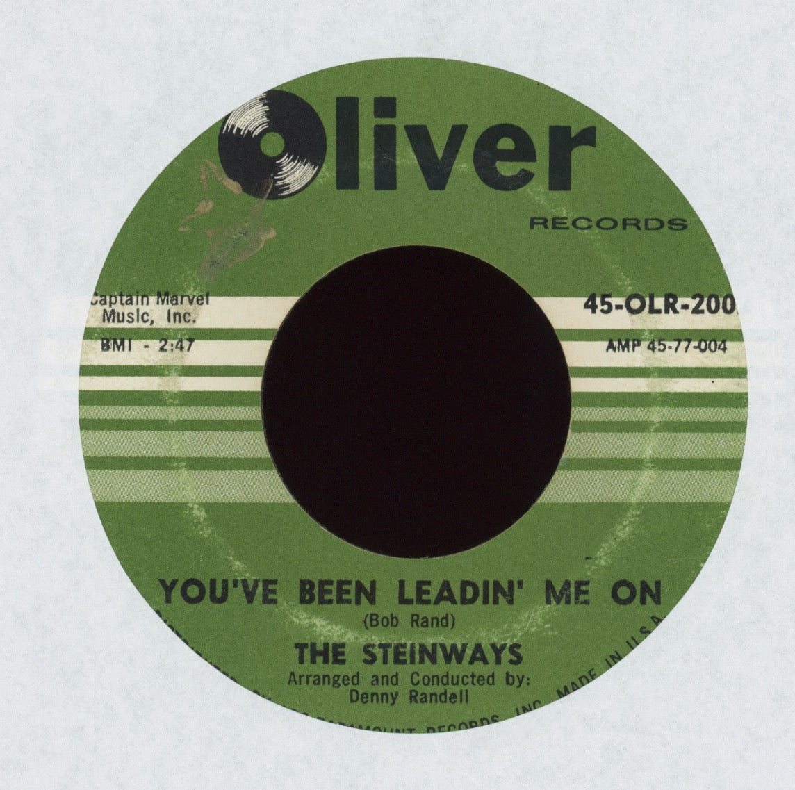 The Steinways - My Heart's Not In It Anymore (Babe, Babe, Babe) on Oliver