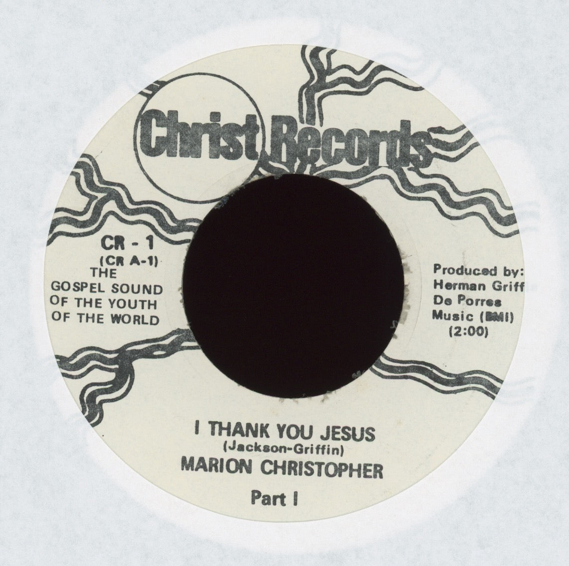 Marion Christopher - I Thank You Jesus on Christ Records