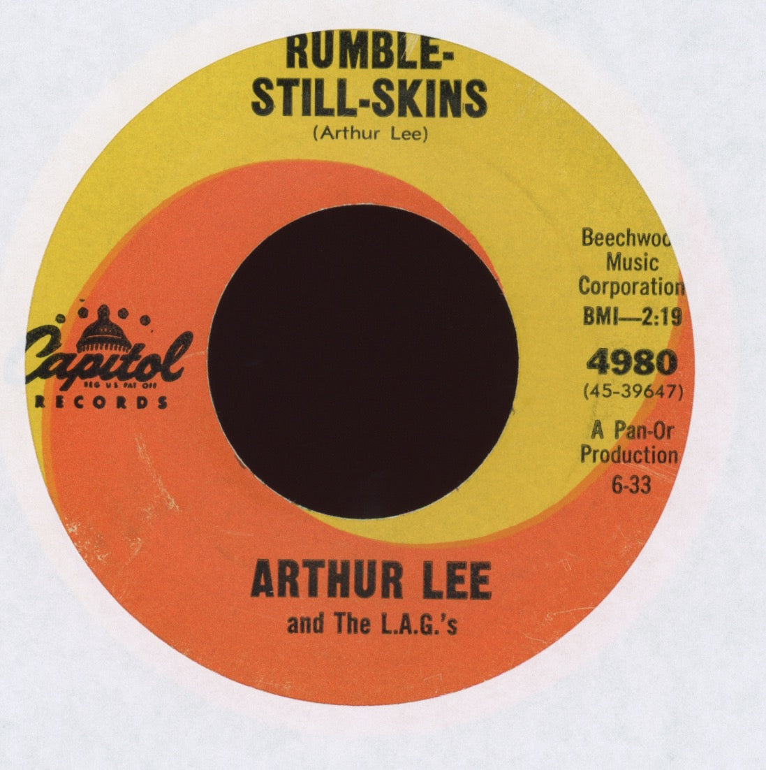 Arthur Lee & The L.A.G.'s - The Ninth Wave / Rumble-Still-Skins on Capitol