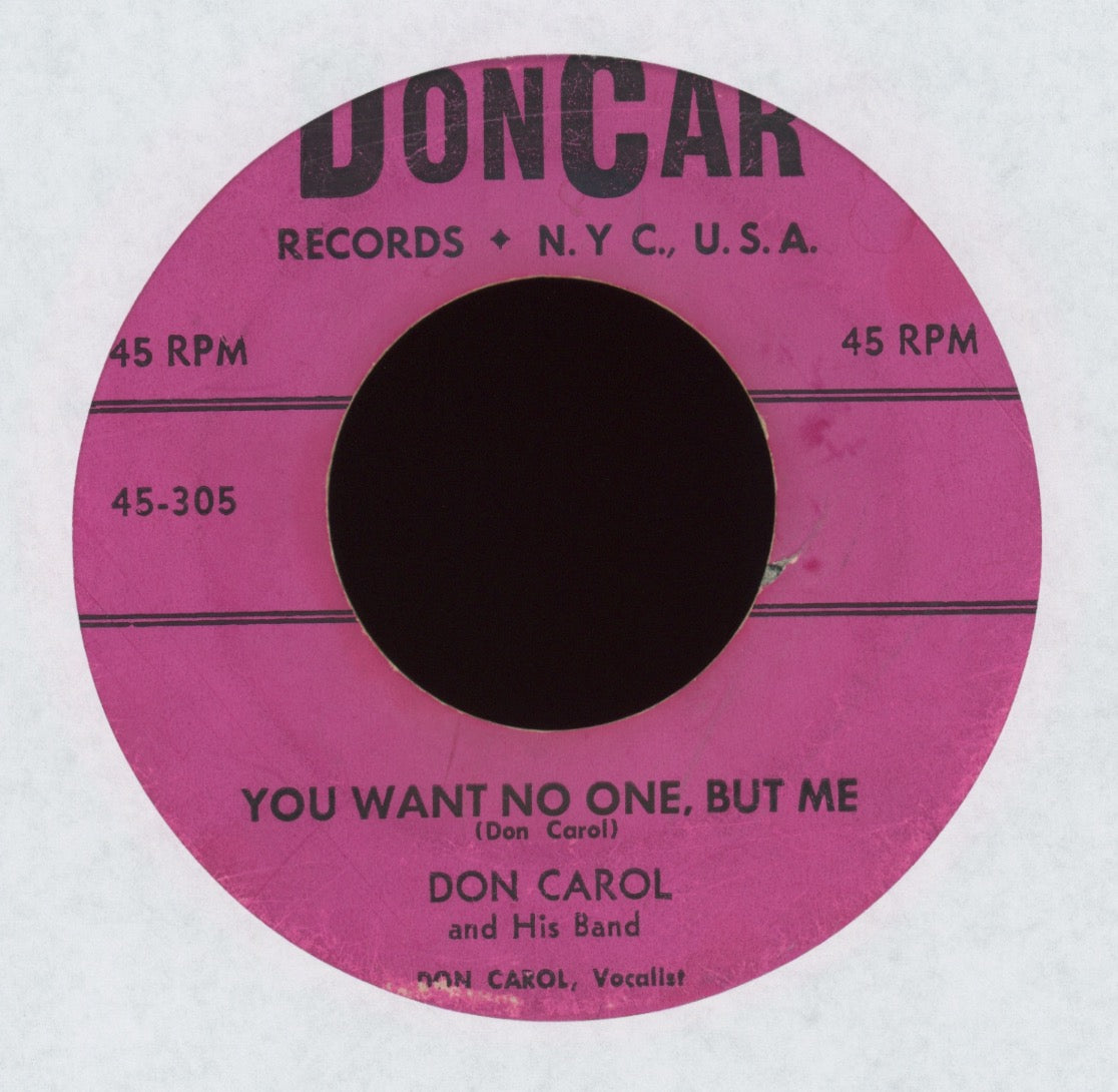 Don Carol - You Want No One But Me on Doncar