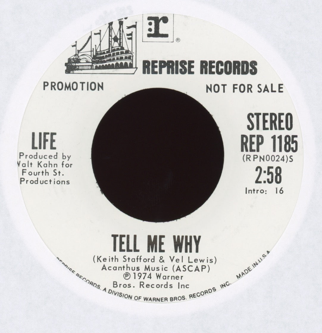 Life - Tell Me Why on Reprise Mono Stereo Promo
