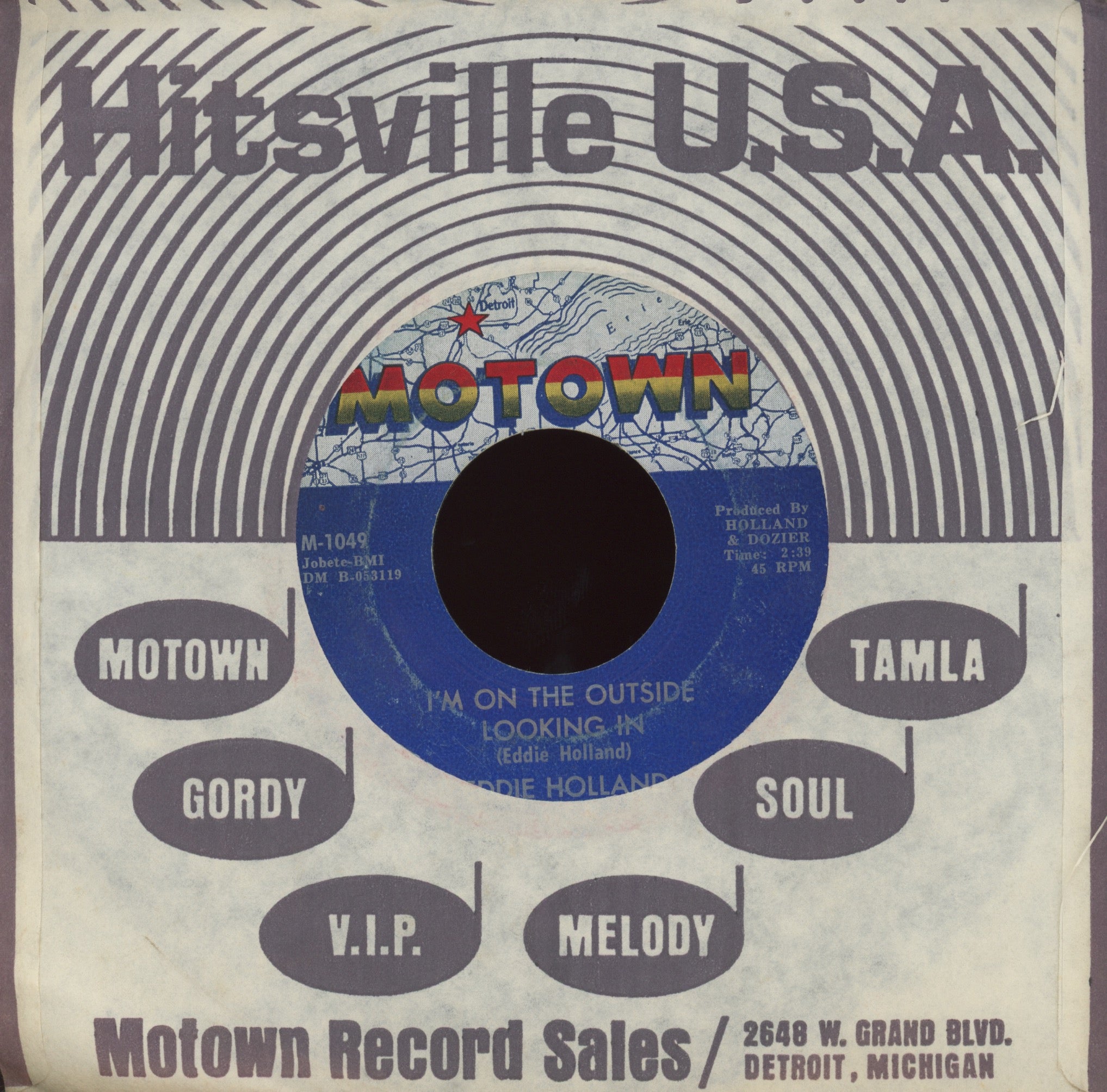 Eddie Holland - I'm On The Outside Looking In on Motown