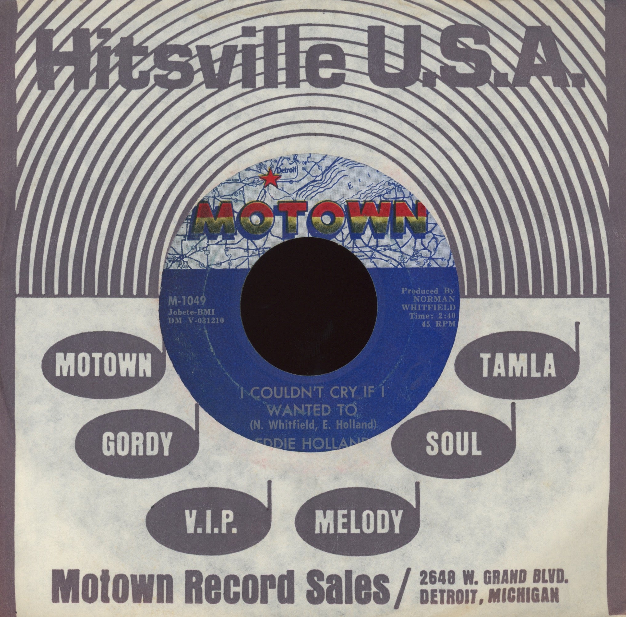 Eddie Holland - I'm On The Outside Looking In on Motown