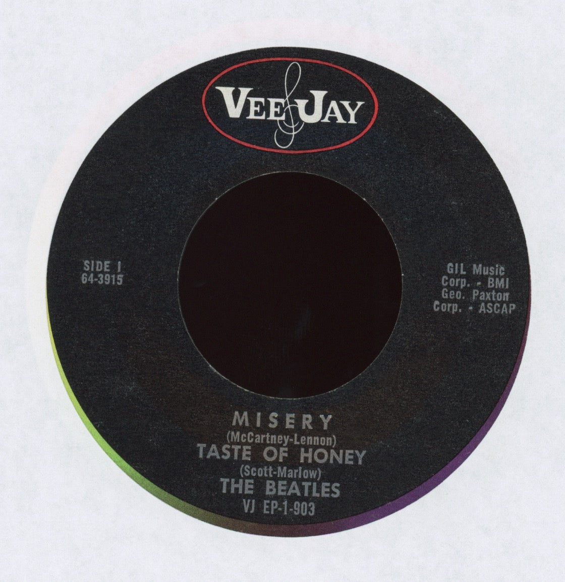 The Beatles - Souvenir Of Their Visit To America on Vee Jay EP With Cover