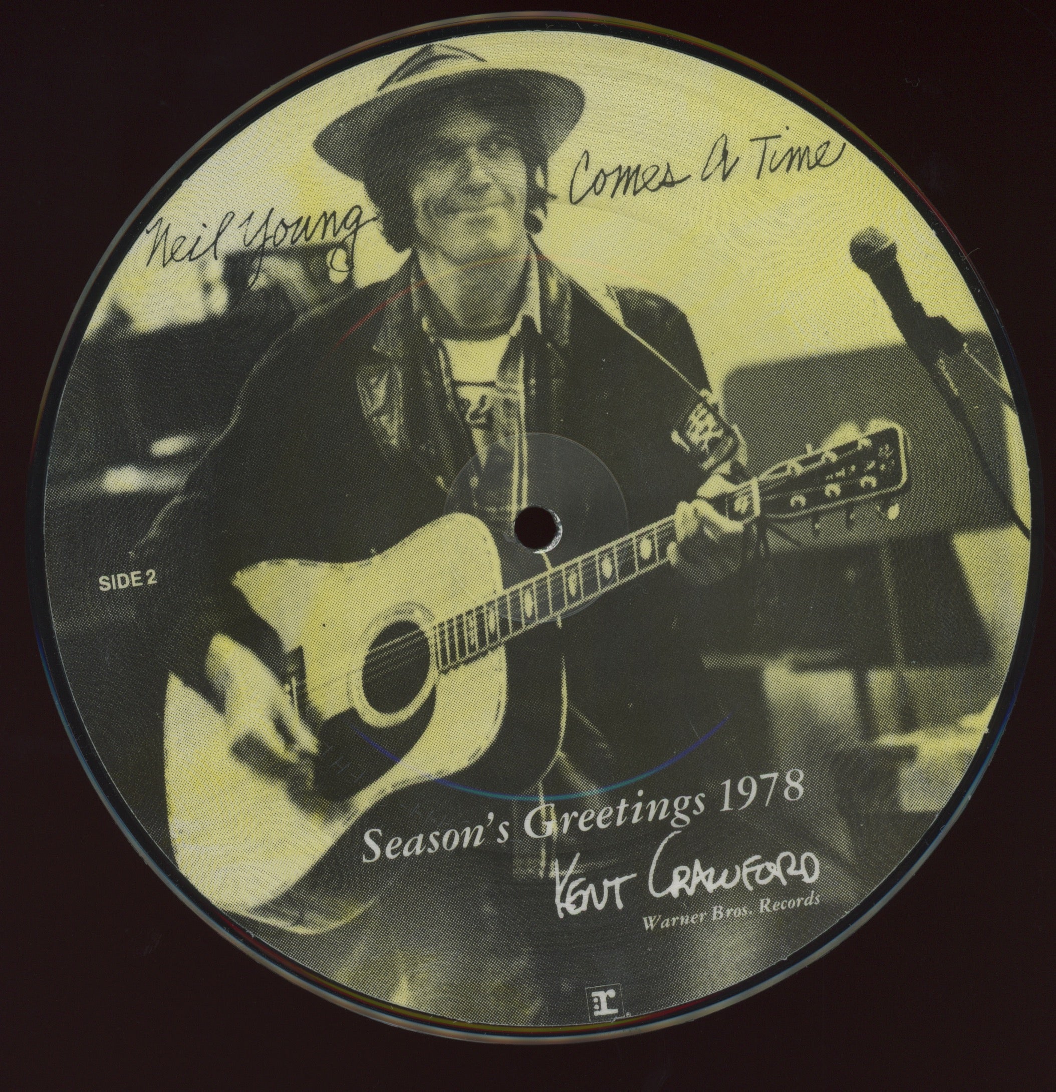Neil Young - Comes A Time Rare Limited Promo Picture Disc Seasons Greetings 1978