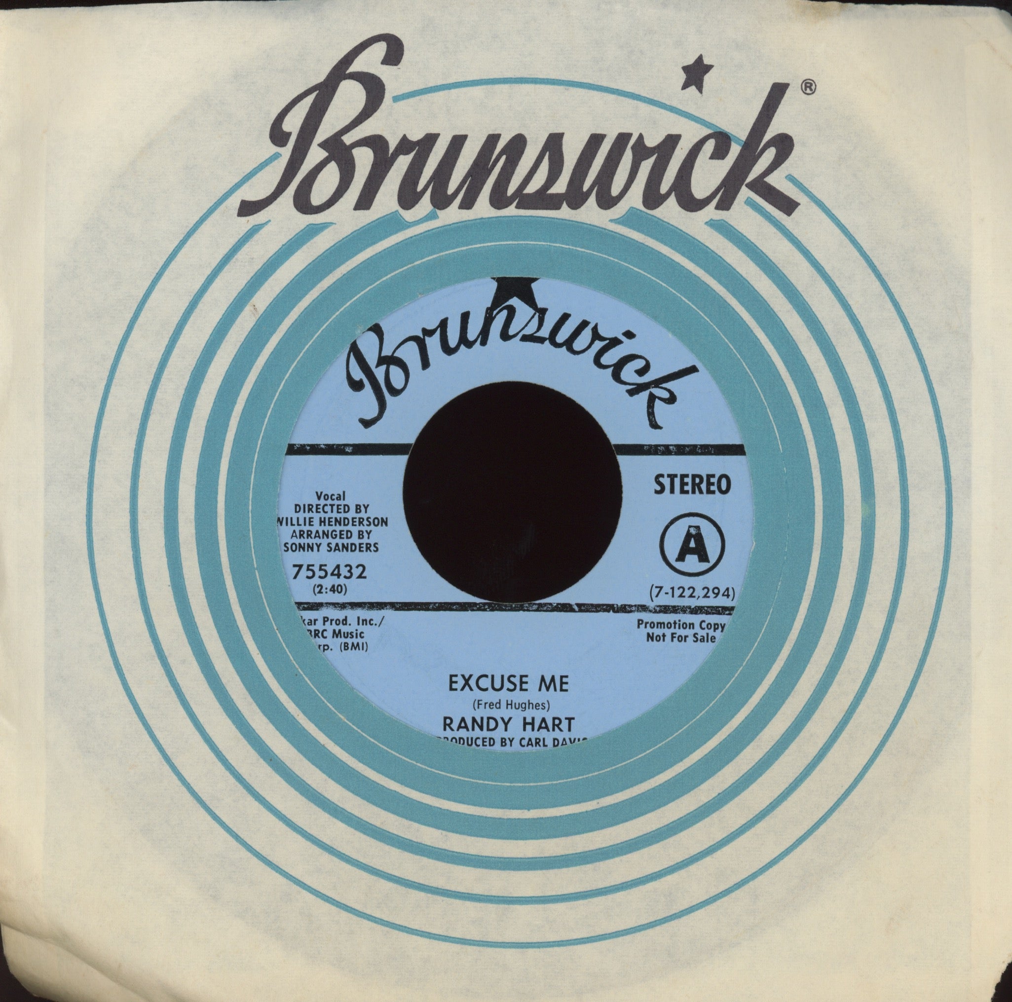 Randy Hart - Excuse Me on Brunswick Promo
