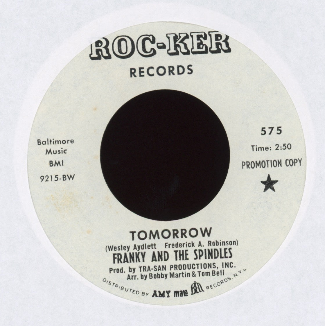 Frankie & The Spindles - Tomorrow on Roc-Ker Promo