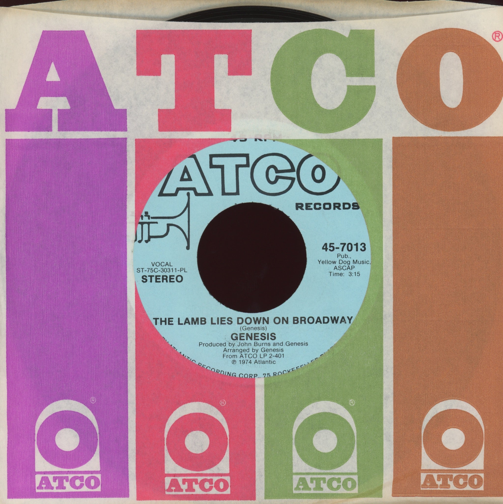 Genesis - The Lamb Lies Down On Broadway on Atlantic Promo