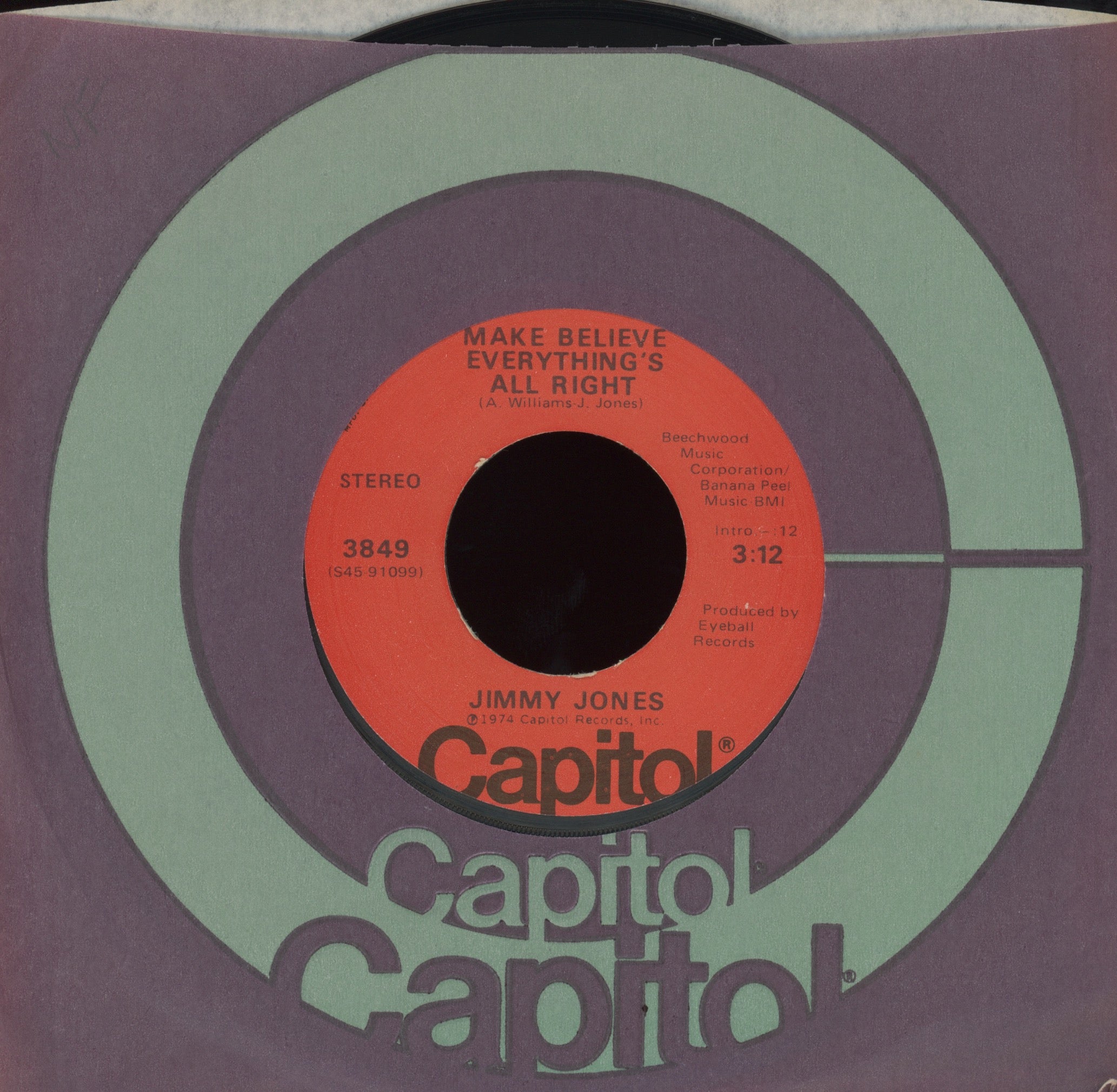 James L. Jones - Make Believe Everything's All Right on Capitol