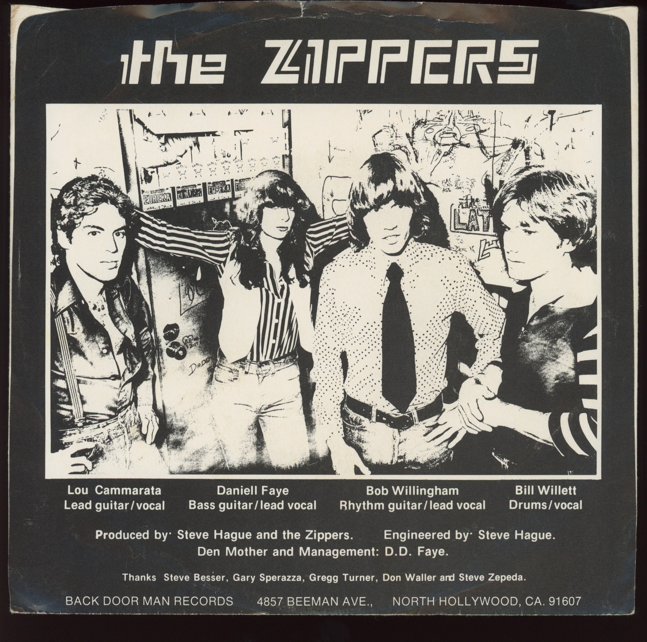 The Zippers - He's A Rebel / You're So Strange on Back Door Man