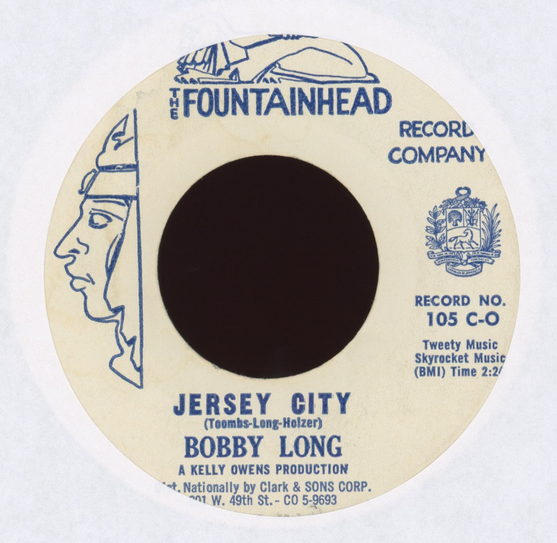 Bobby Long - Jersey City / I Need You on Fountainhead