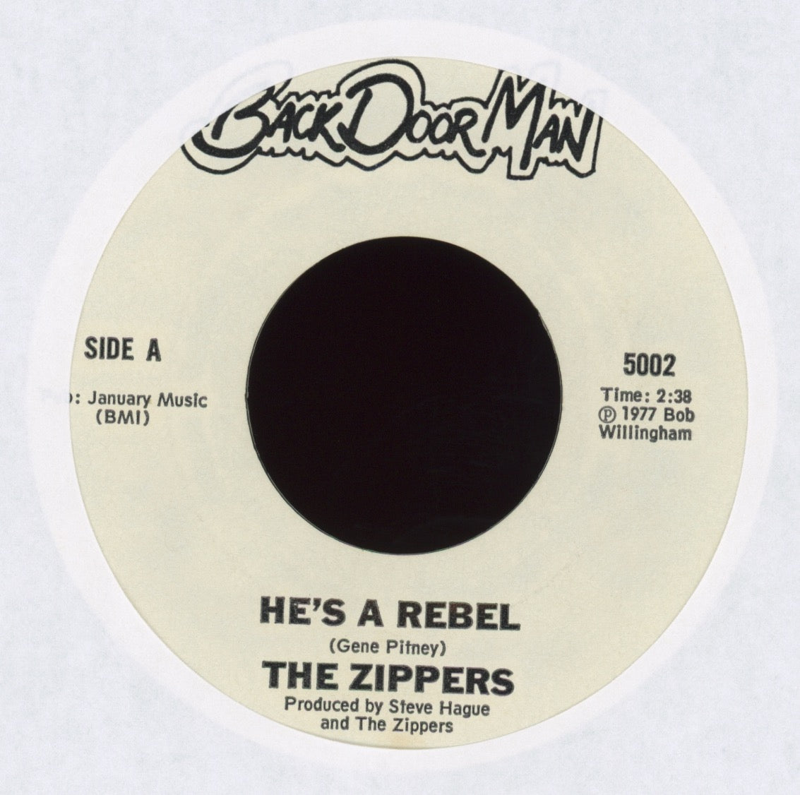 The Zippers - He's A Rebel / You're So Strange on Back Door Man