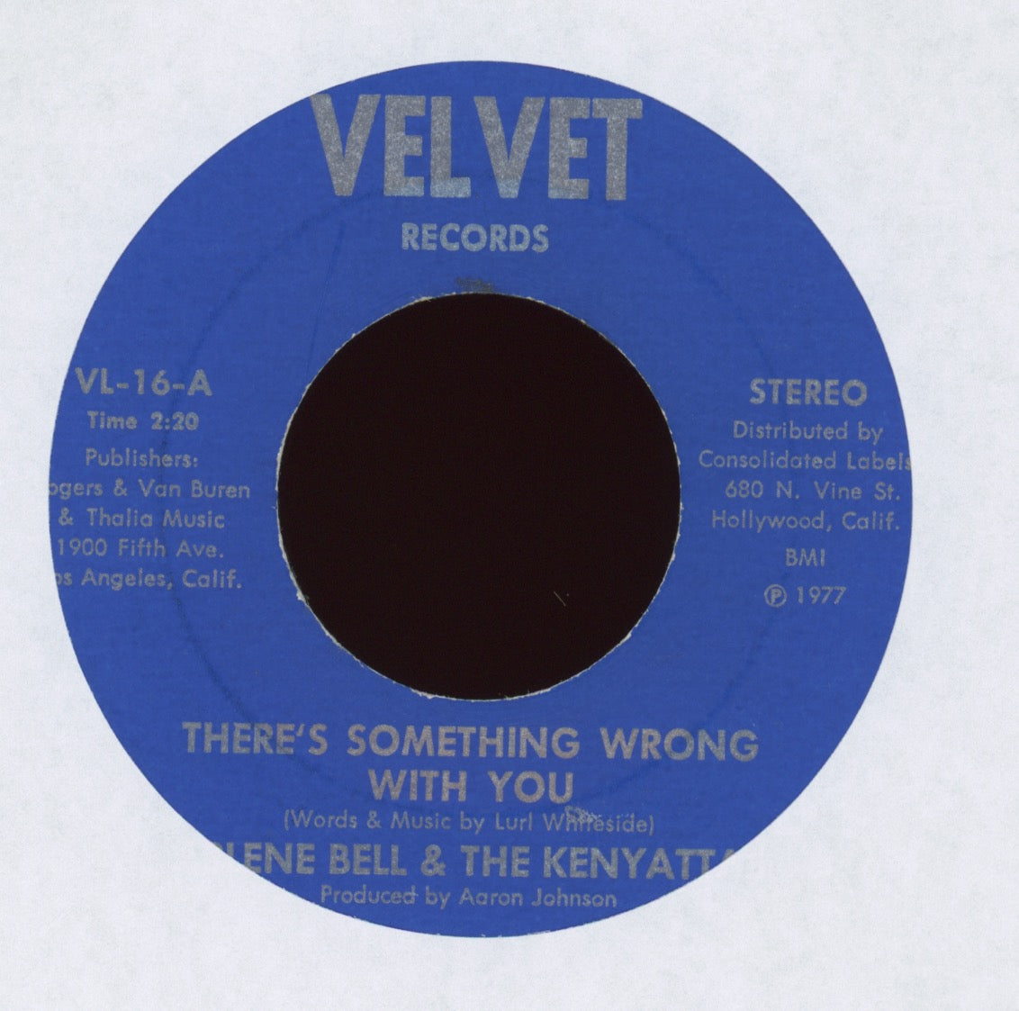 Arlene Bell - There's Something Wrong With You on Velvet