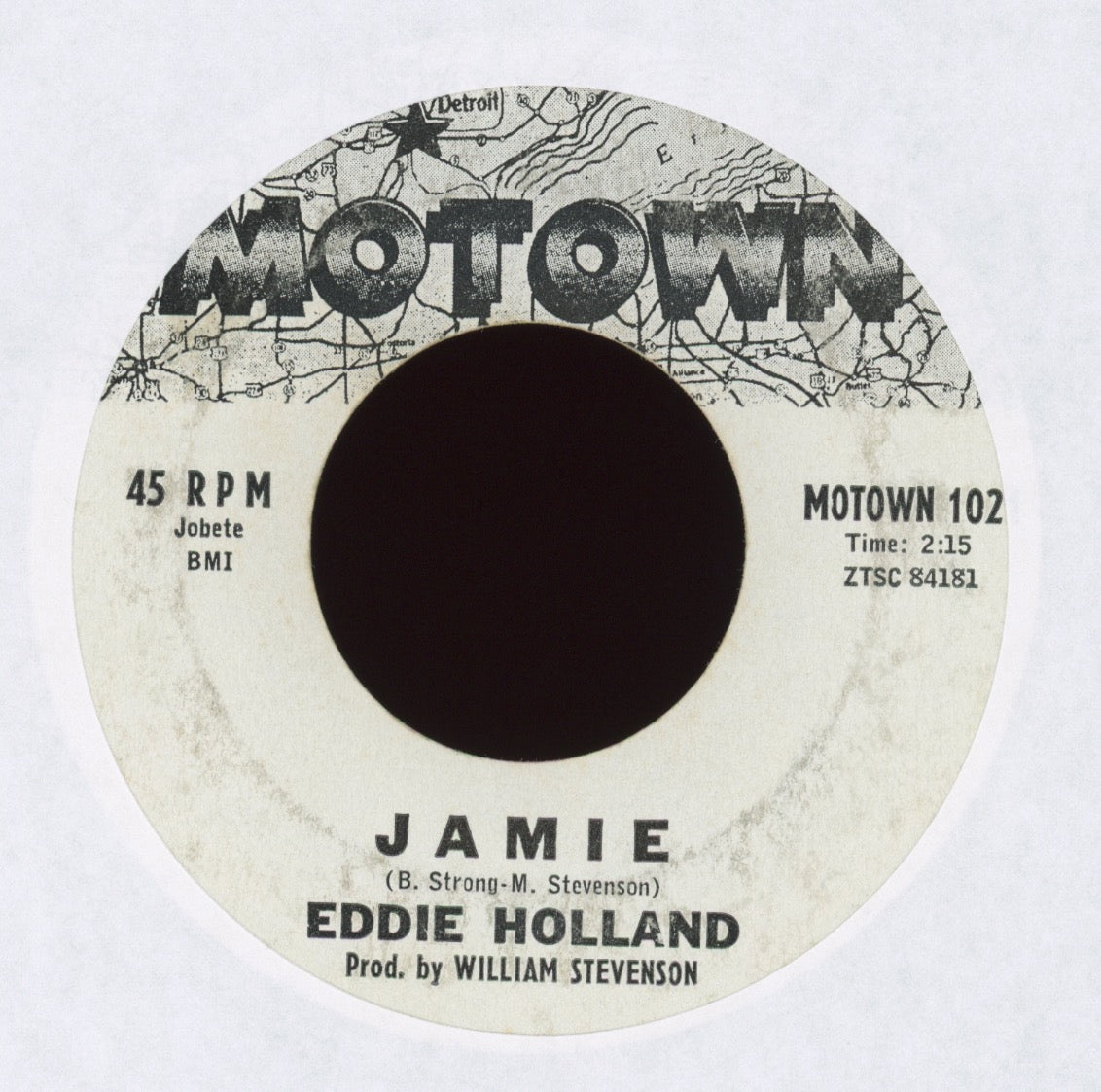 Eddie Holland - Jamie on Motown Single Sided Promo 45