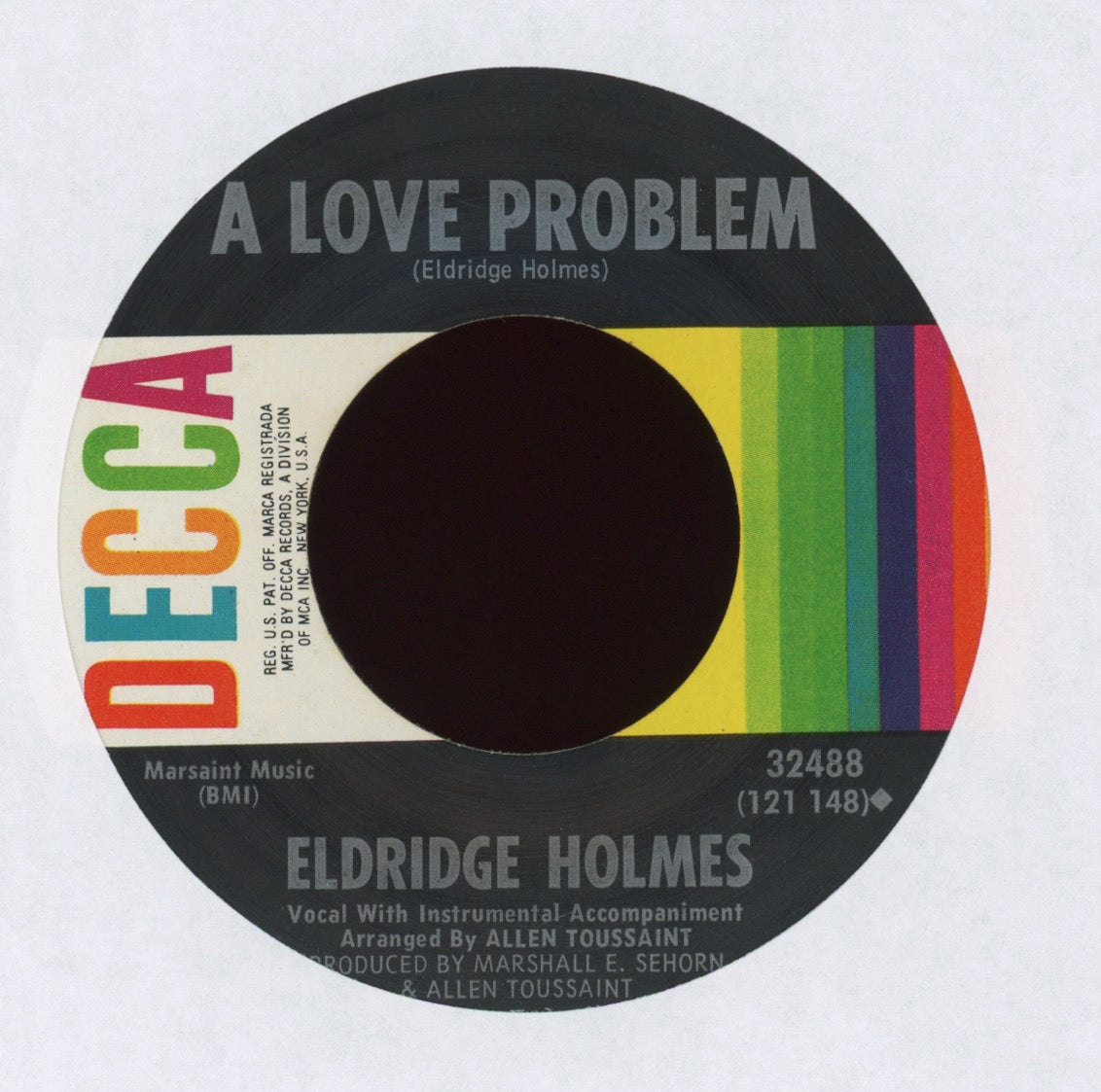 Eldridge Holmes - Working In The Coal Mine on Decca
