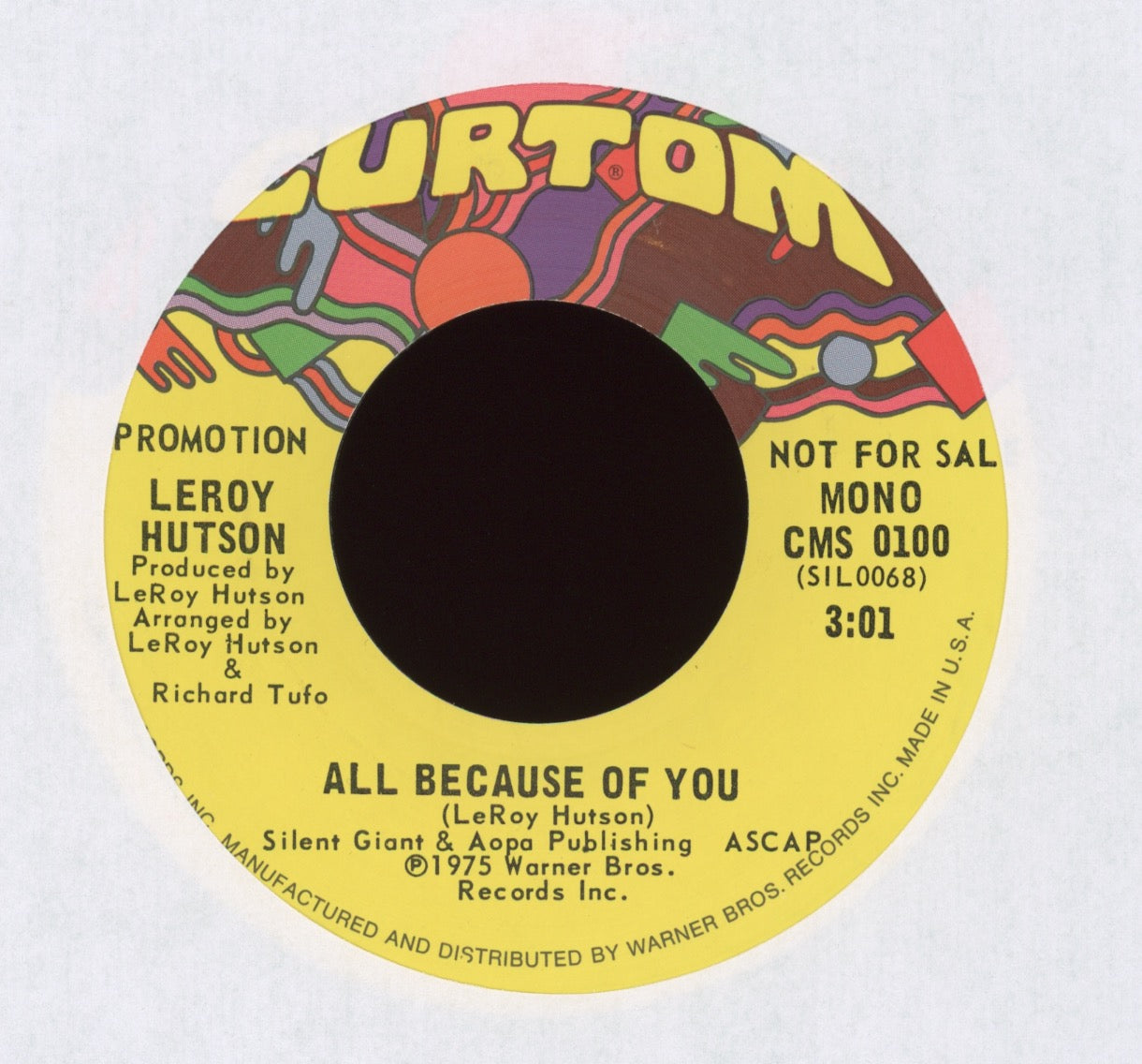 Leroy Hutson - All Because Of You on Curtom Promo