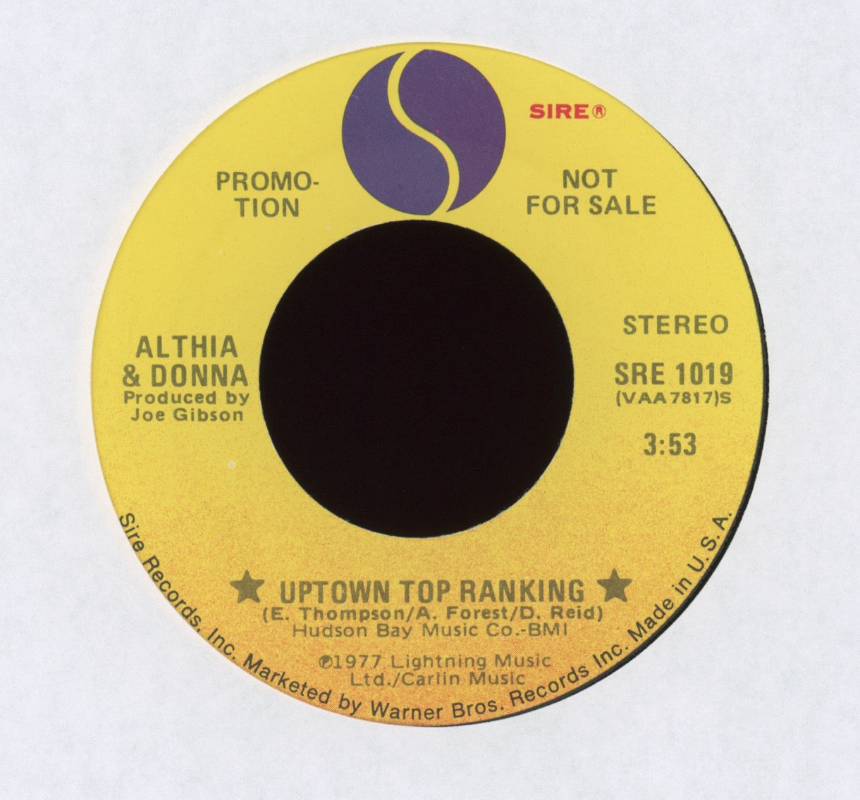 Althea & Donna - Up Town Top Ranking on Sire Promo