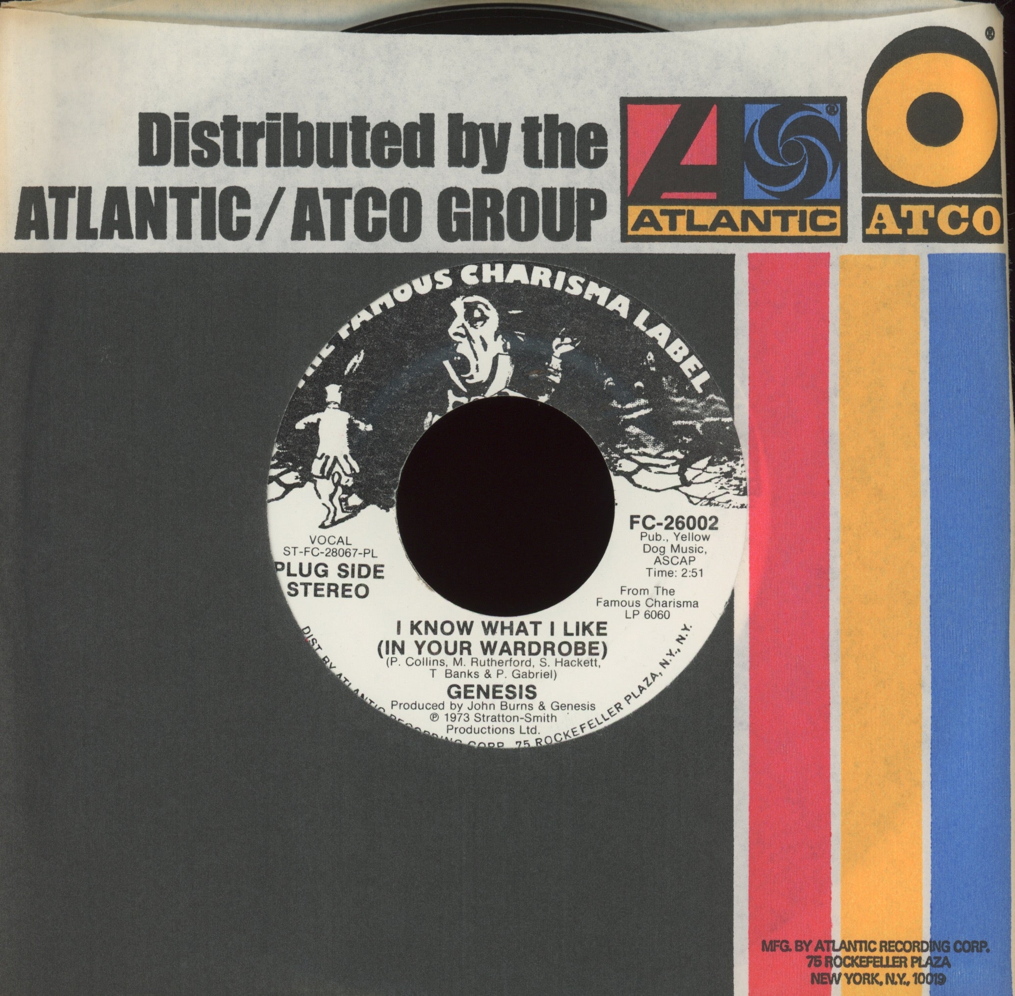 Genesis - I Know What I Like (In Your Wardrobe) on Famous Charisma Promo