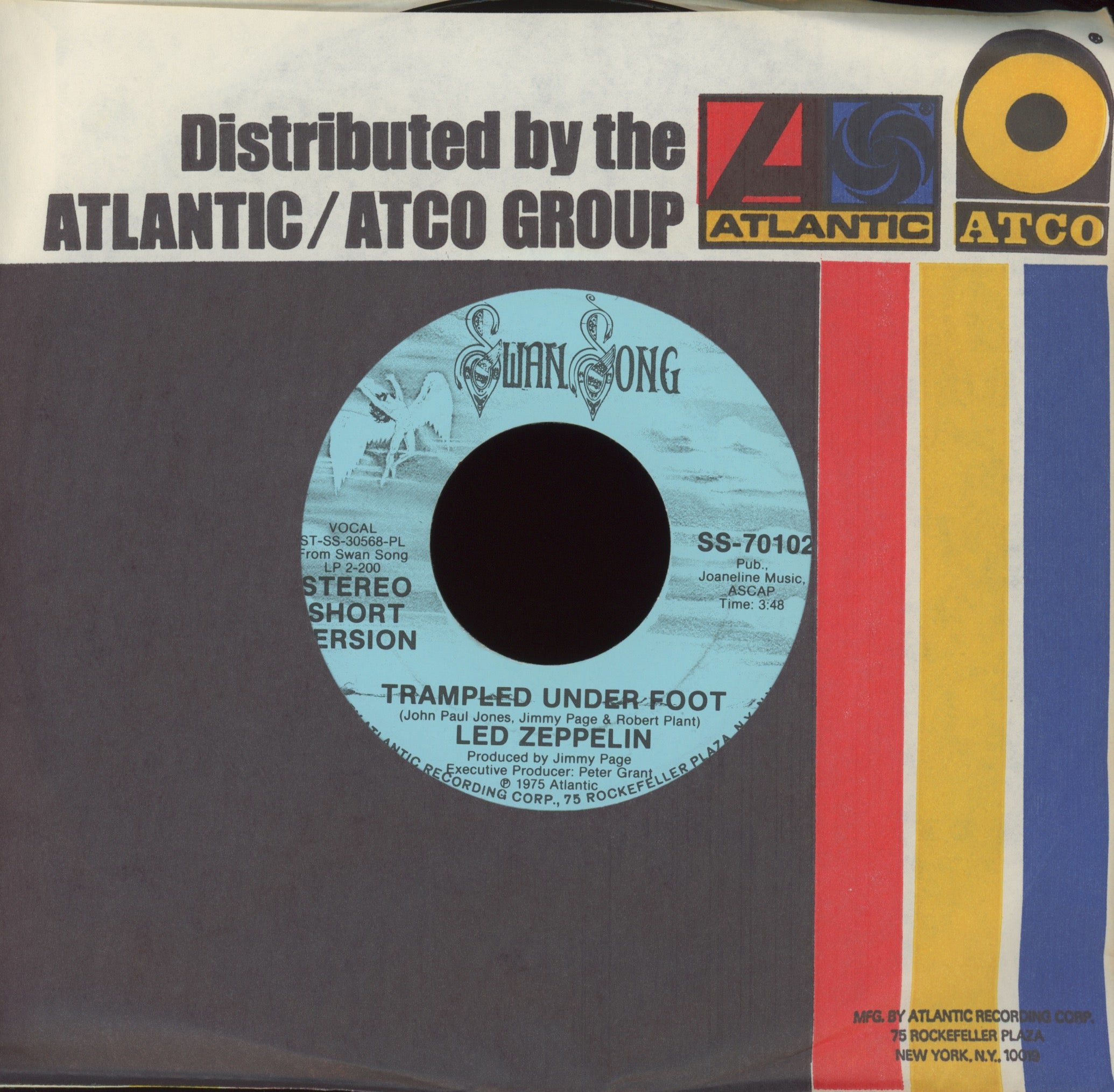 Led Zeppelin - Trampled Under Foot on Swan Song Promo