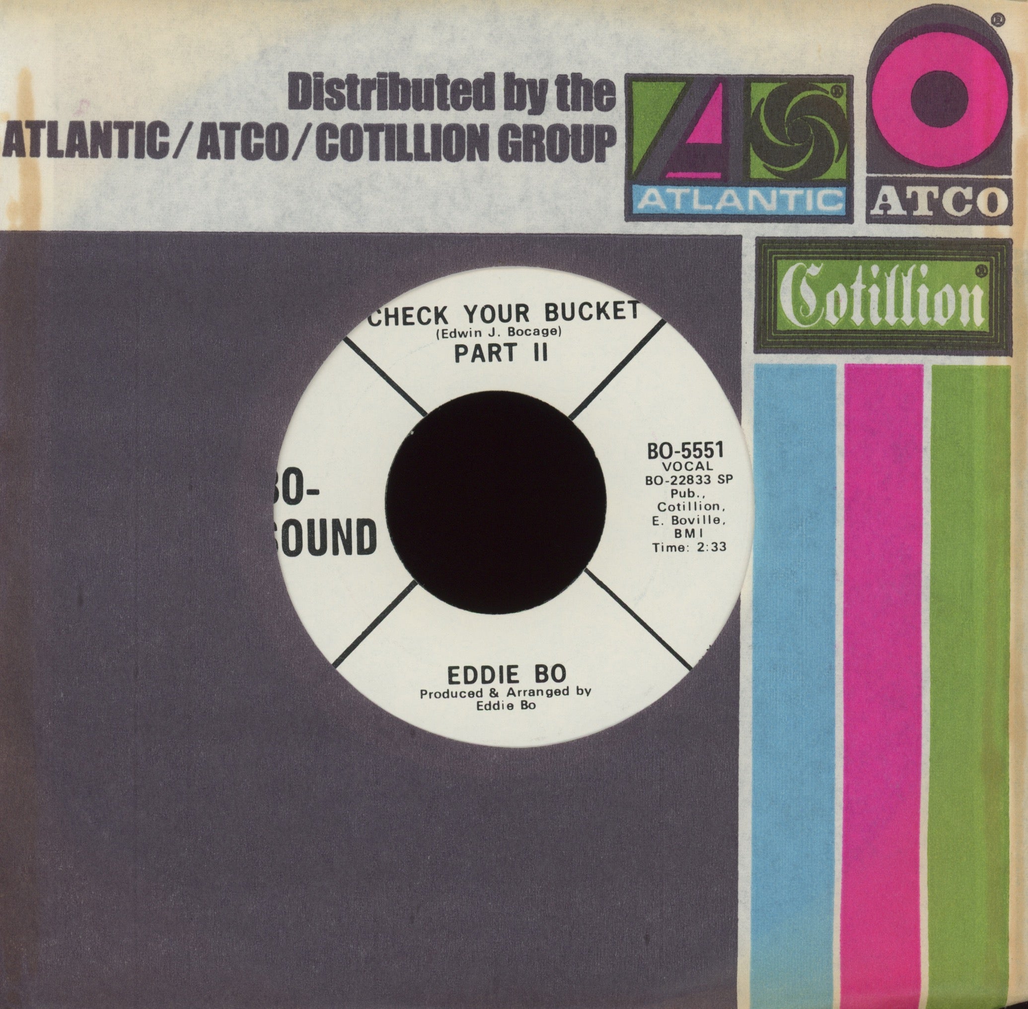 Eddie Bo - Check Your Bucket on Bo-Sound Promo