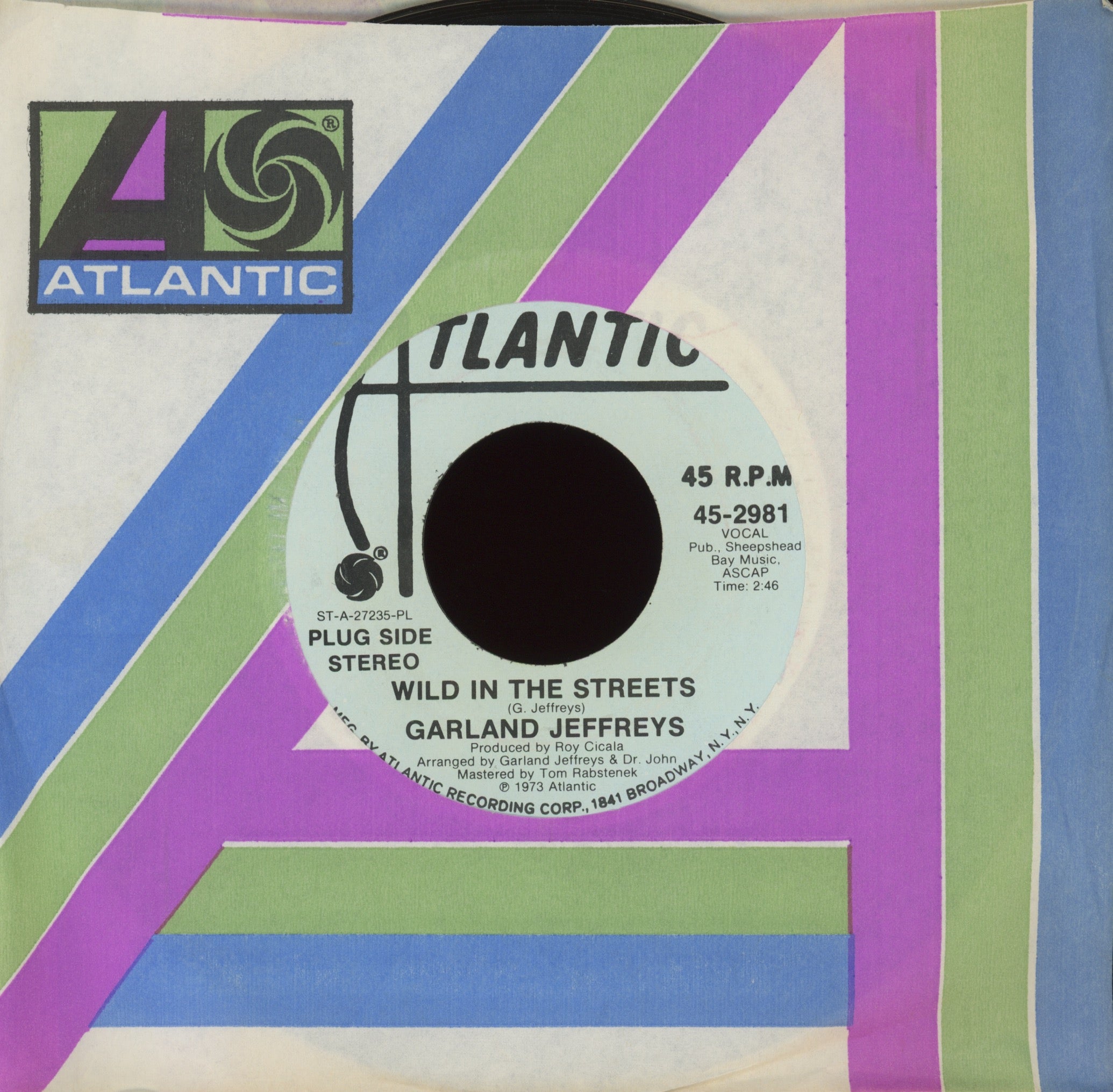Garland Jeffreys - Wild In The Streets on Atlantic Promo