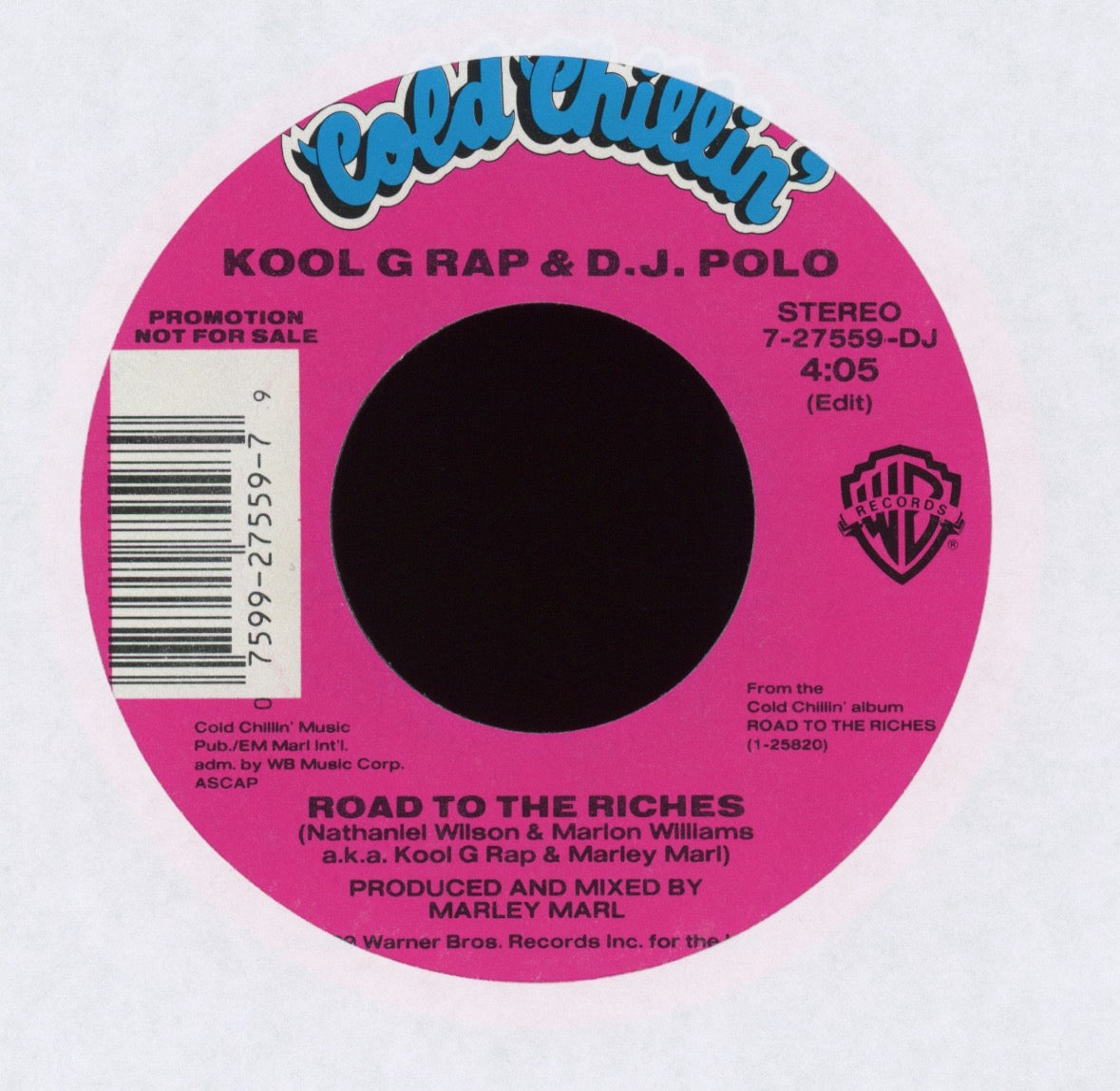 Kool G Rap & D.J. Polo - Road To The Riches on Cold Chillin' Promo