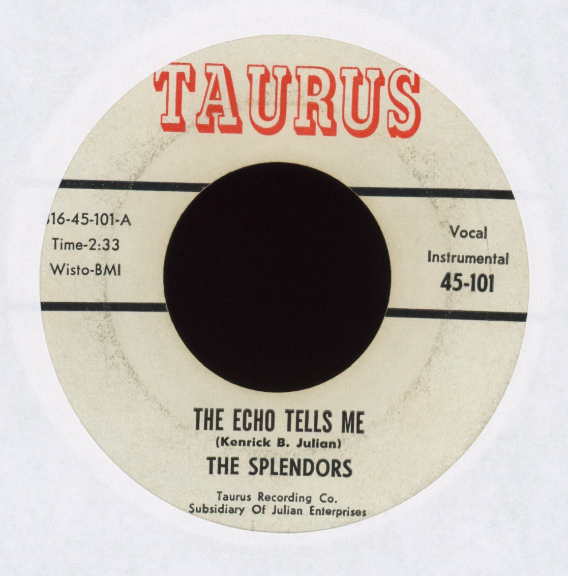 The Splendors - The Echo Tells Me on Taurus