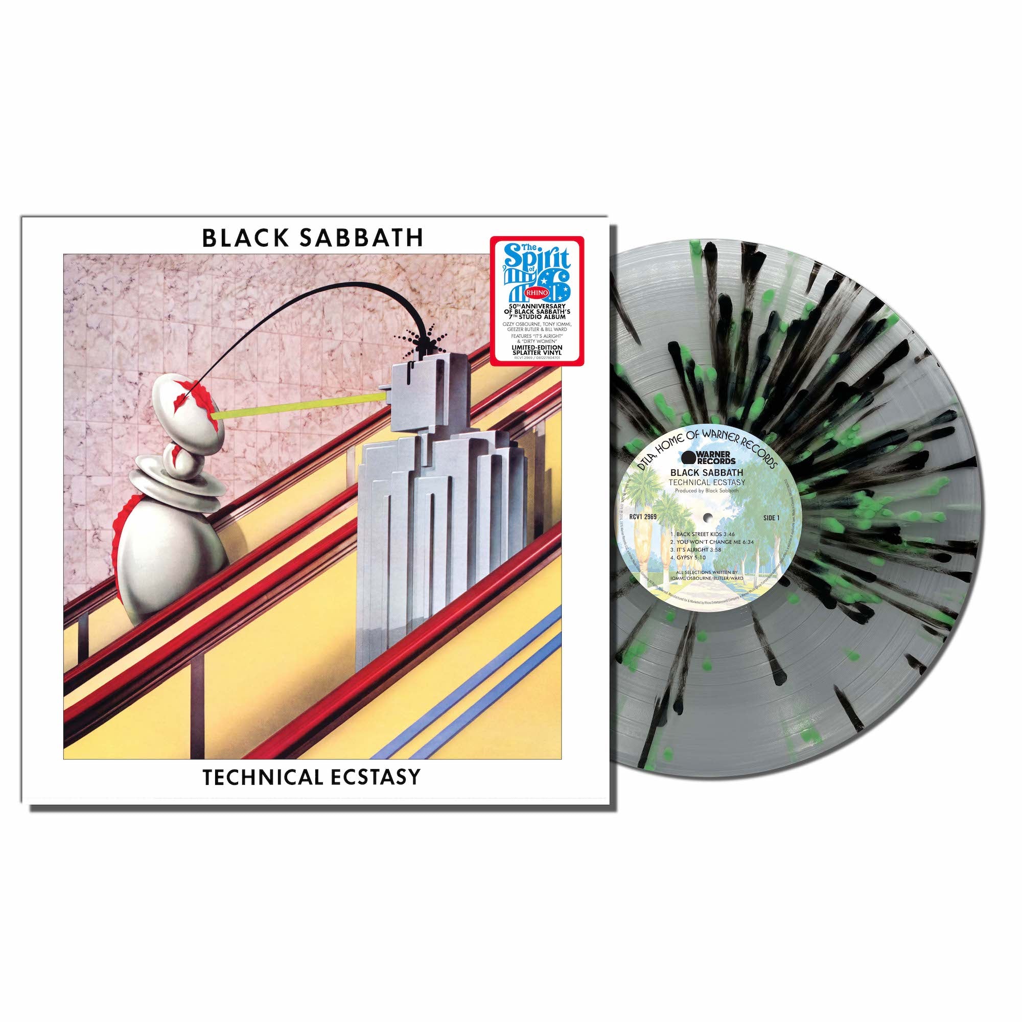 [PRE-ORDER] Black Sabbath - Technical Ecstasy [Rhino Spirit Of '76 Exclusive] [Clear With Green/Black Splatter Vinyl] [Release Date: 07/17/2026]
