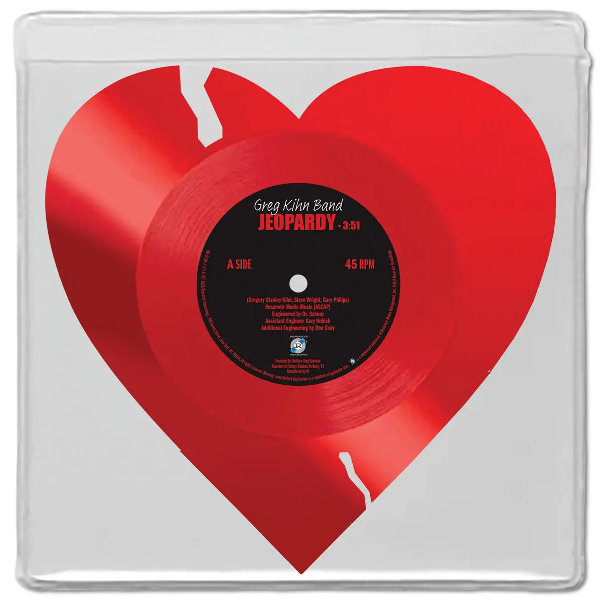 Greg Kihn Band - Jeopardy / Breakup Song (They Don't Write 'Em) [7"] [Red Cracked Heart Shaped Vinyl]