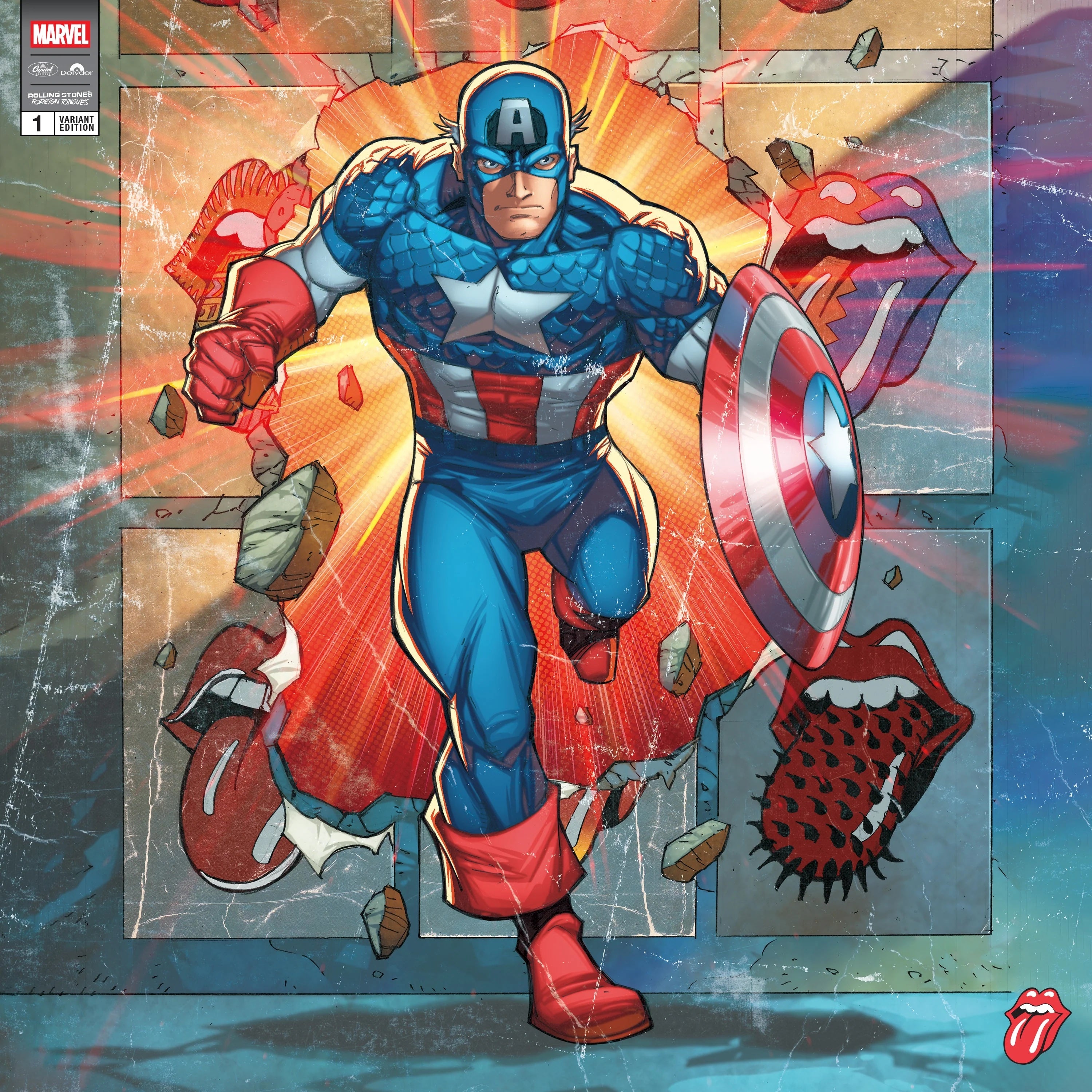 The Rolling Stones - Foreign Tongues + Marvel Comic Book [CAPTAIN AMERICA]