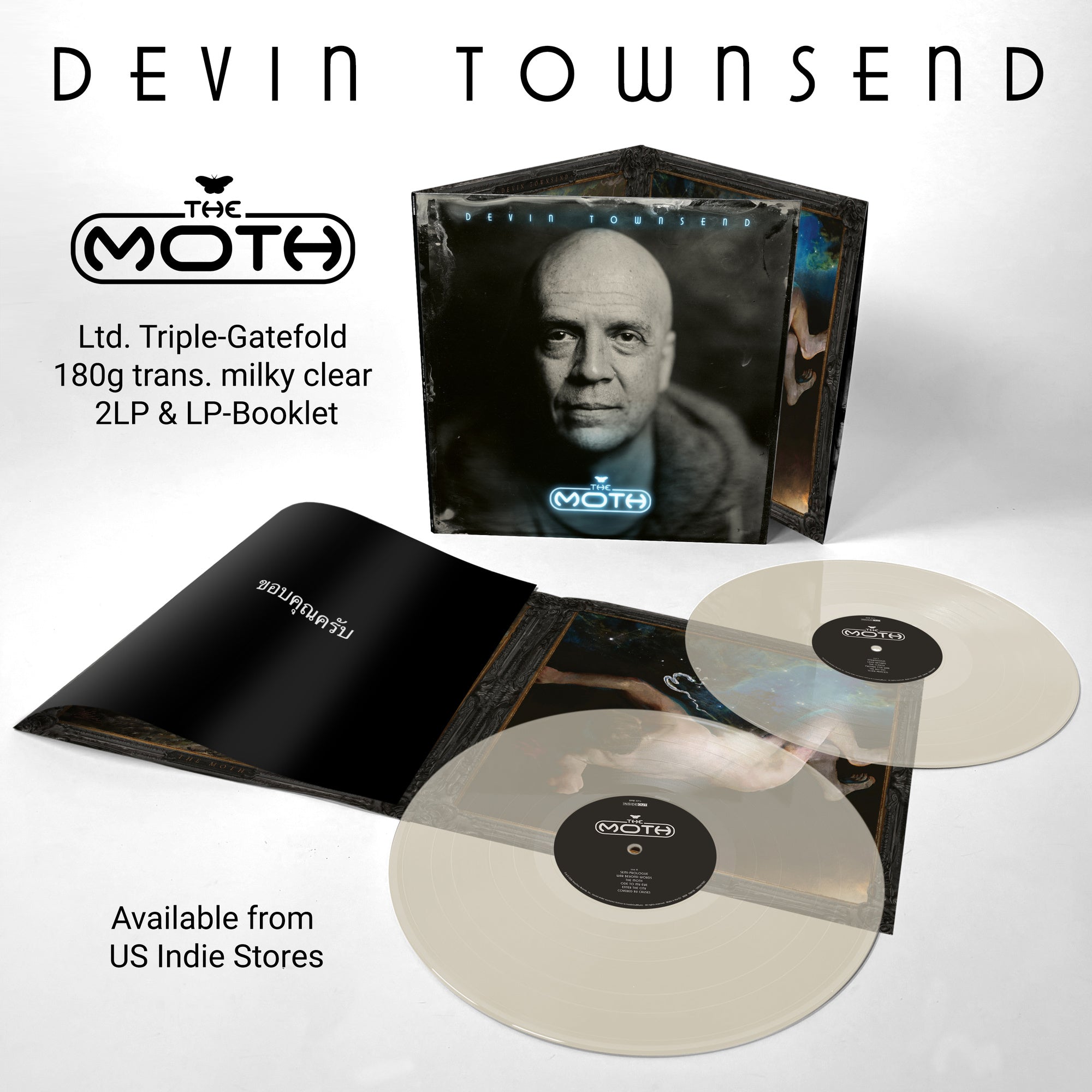 [PRE-ORDER] Devin Townsend - The Moth [Indie-Exclusive Clear White Vinyl] [Release Date: 05/29/2026]