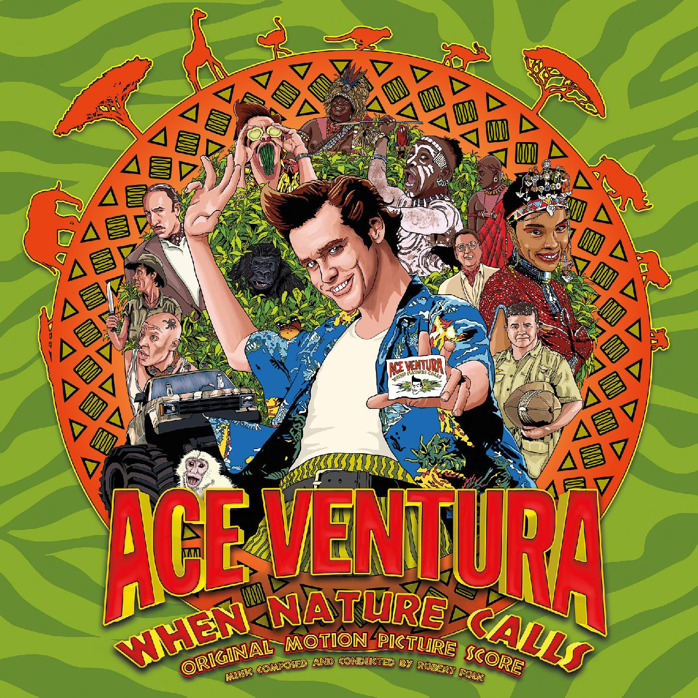 Various - Ace Ventura: When Nature Calls (Original Motion Picture Score) [Turquoise & Orange Split with Red Splatter Vinyl]