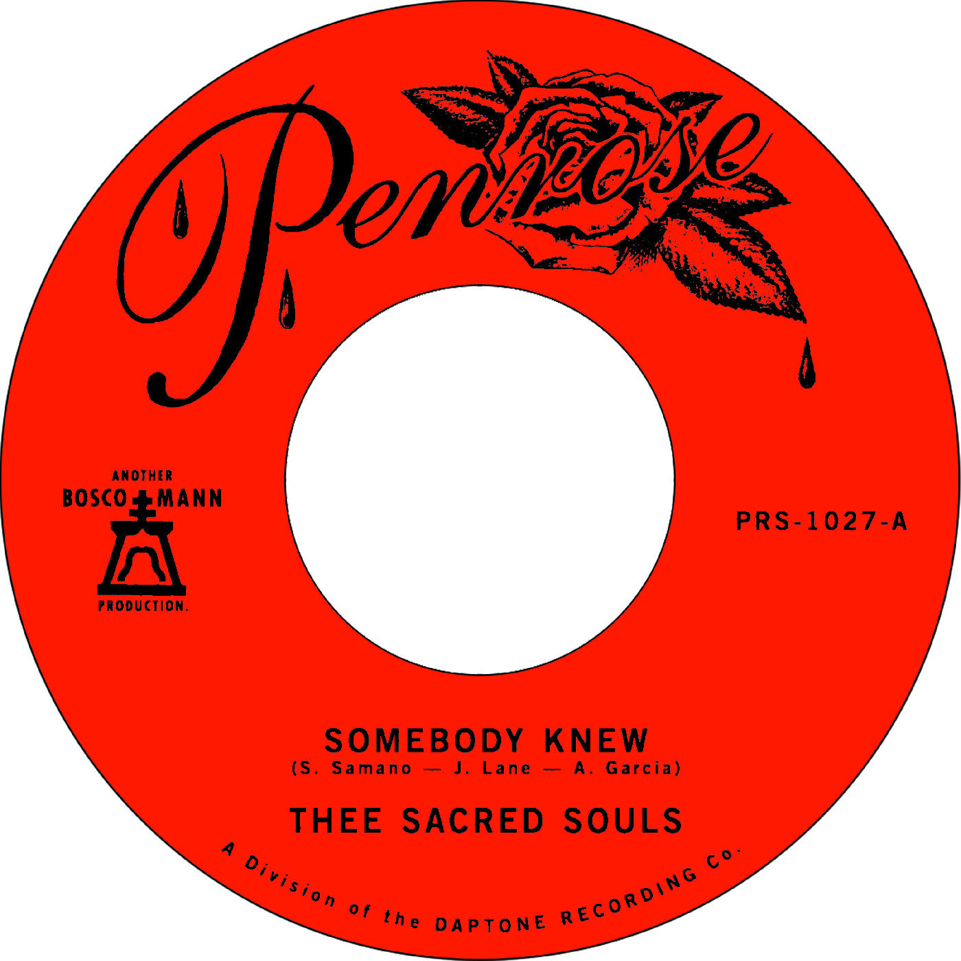 Thee Sacred Souls - Somebody Knew b/w We Don't Have to be Alone [7"]