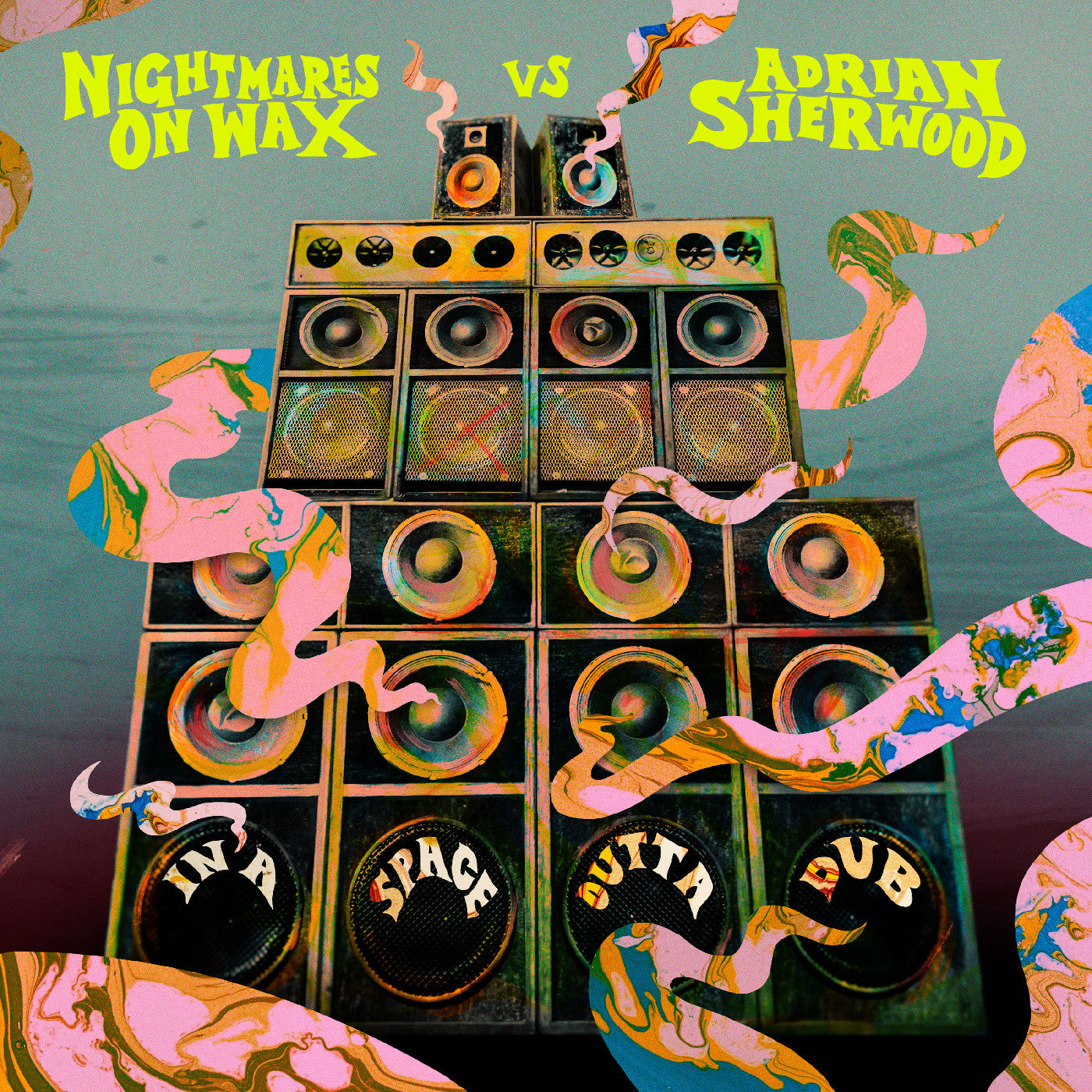 [PRE-ORDER] Nightmares on Wax vs Adrian Sherwood - In A Space Outta Dub [Light Rose Vinyl] [Release Date: 04/03/2026]