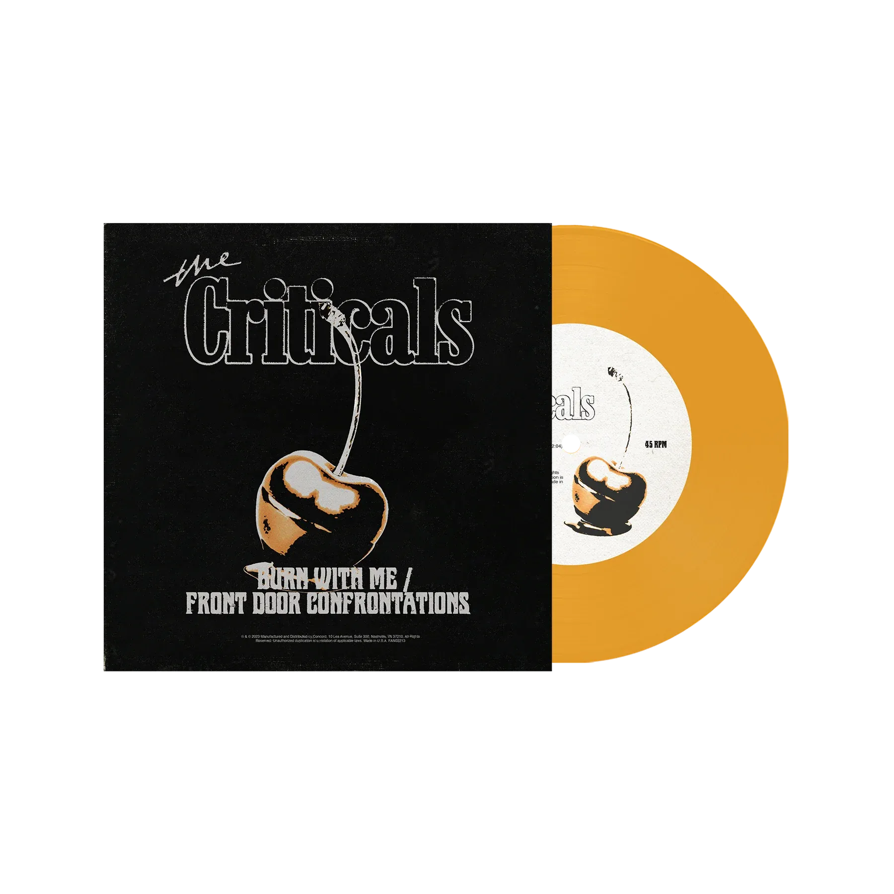 Criticals - Burn With Me / Front Door Confrontations [7"] [Yellow Vinyl]