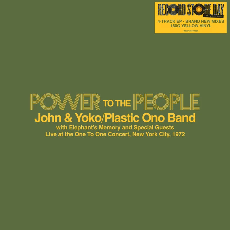 Ι[DAMAGED] John & Yoko / Plastic Ono Band - Power To The People - Live at the One-To-One Concert, New York City, 1972 [Yellow Vinyl]