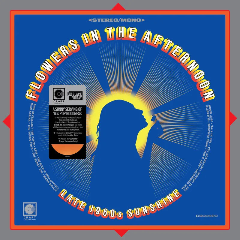 Various Artists - Flowers In The Afternoon: Late 1960's [Translucent Orange Vinyl]