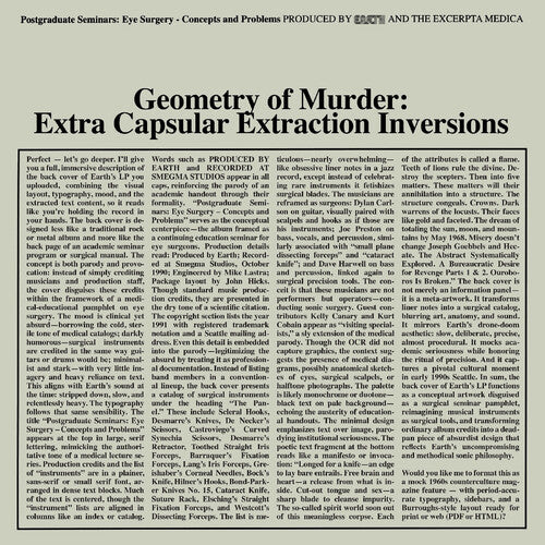 Earth X Black Noi$E - Geometry of Murder: Extra Capsular Extraction Inversions [Crystal Clear Vinyl]
