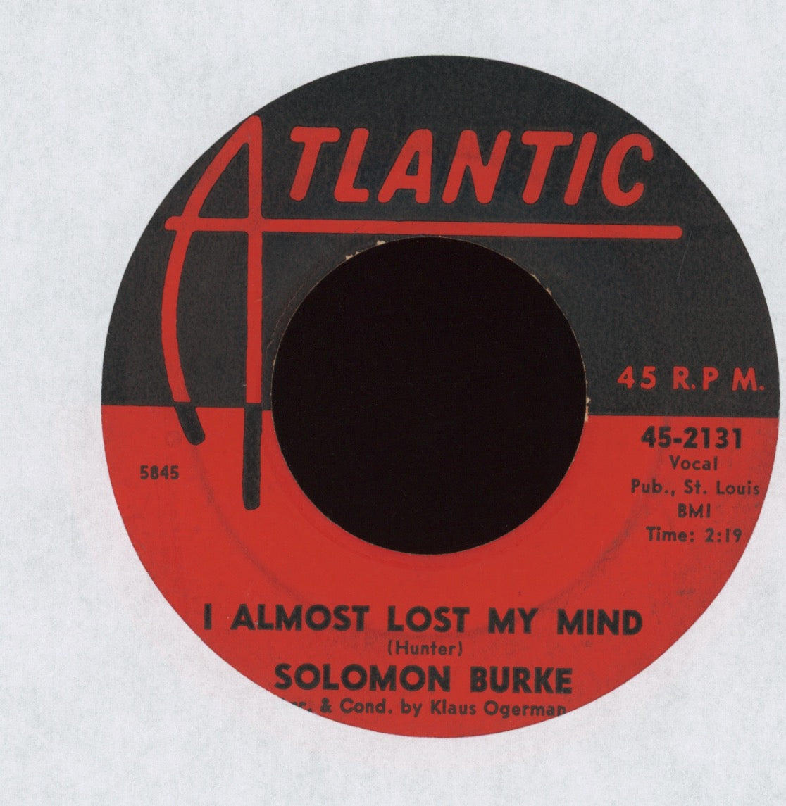 Solomon Burke - Cry To Me on Atlantic Northern Soul 45
