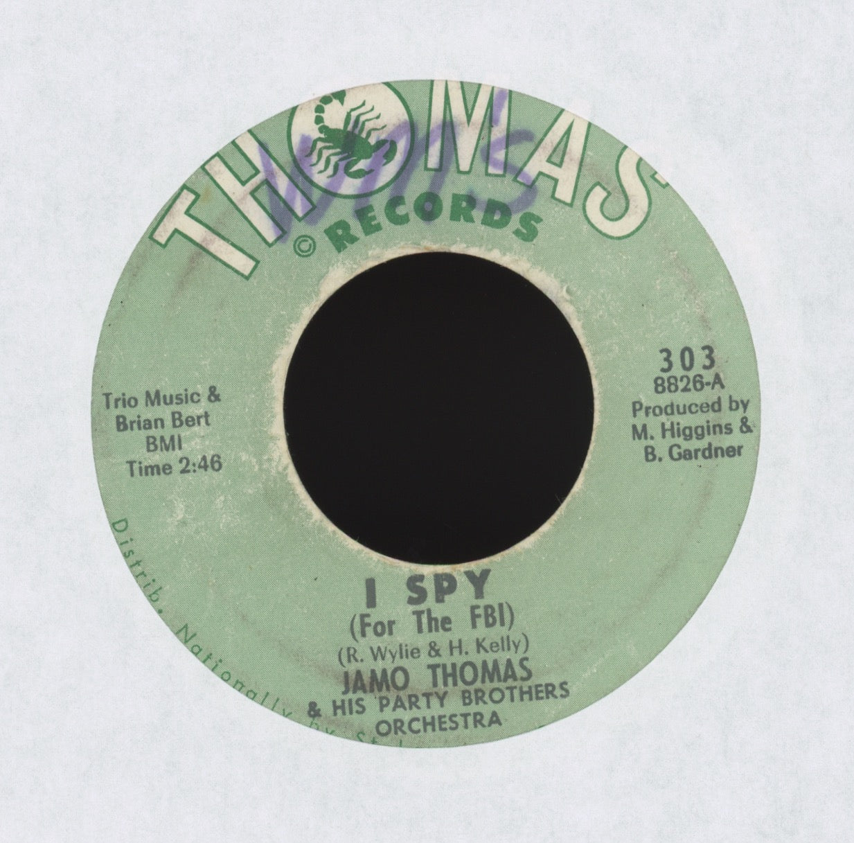 Jamo Thomas & His Party Brothers Orchestra - I Spy (For The FBI) on Thomas Northern Soul 45