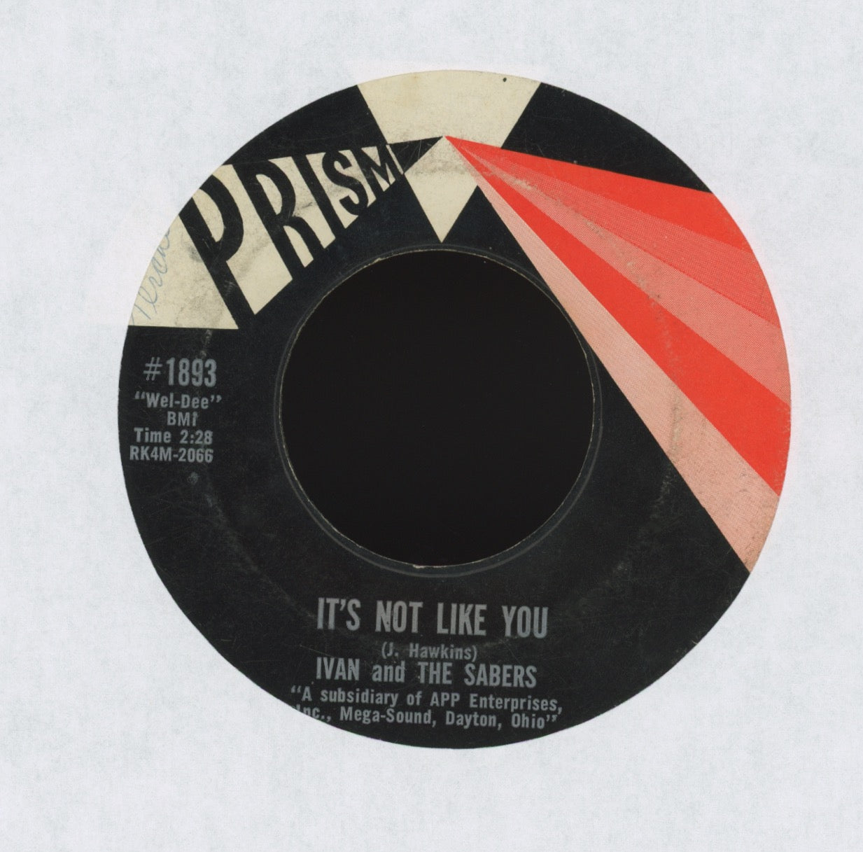 Ivan & The Sabers - Just Let Her Go on Prism Teen Garage 45