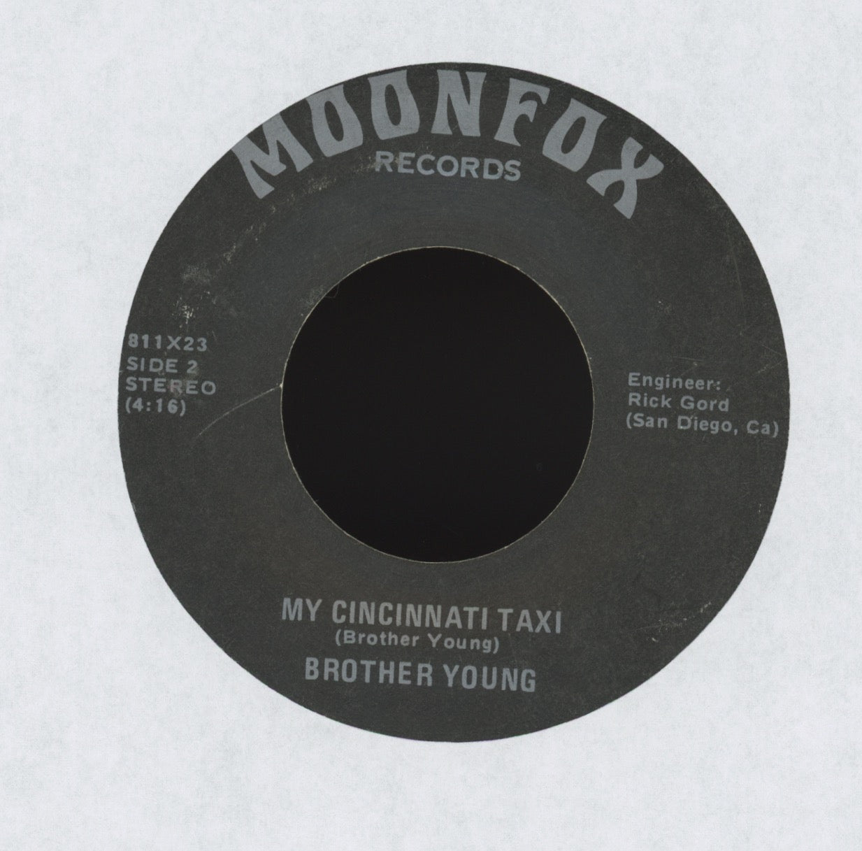 Brother Young - Cocaine and Cocaine Jane on Moonfox Unknown Outsider Folk Psych 45