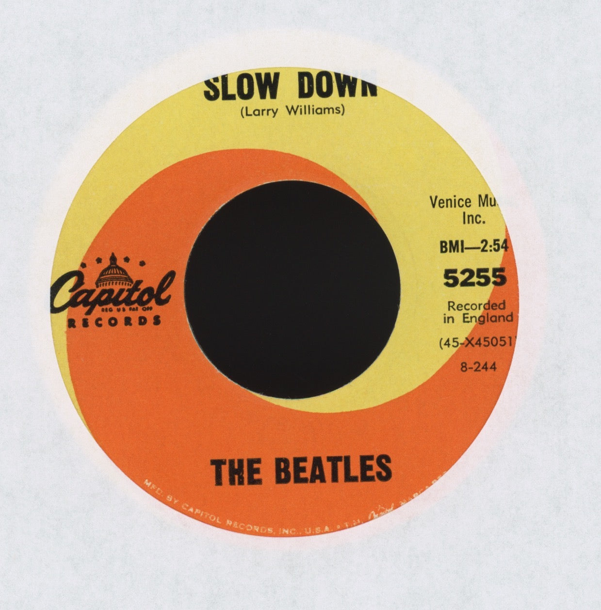 The Beatles - Matchbox / Slow Down on Capitol 45 With Picture Sleeve West Coast